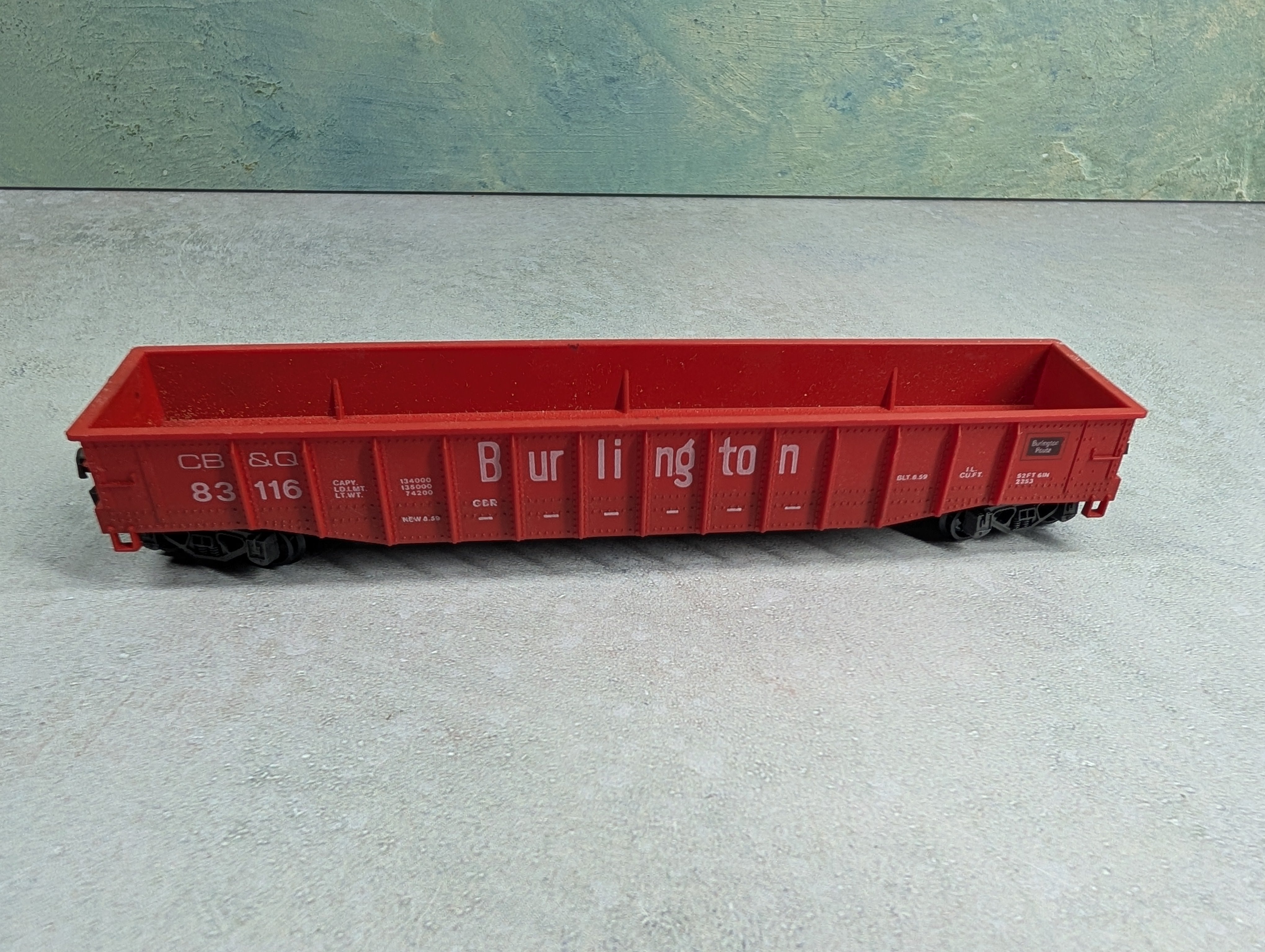 USED Lima HO Scale Gondola Burlington CB&Q #83116