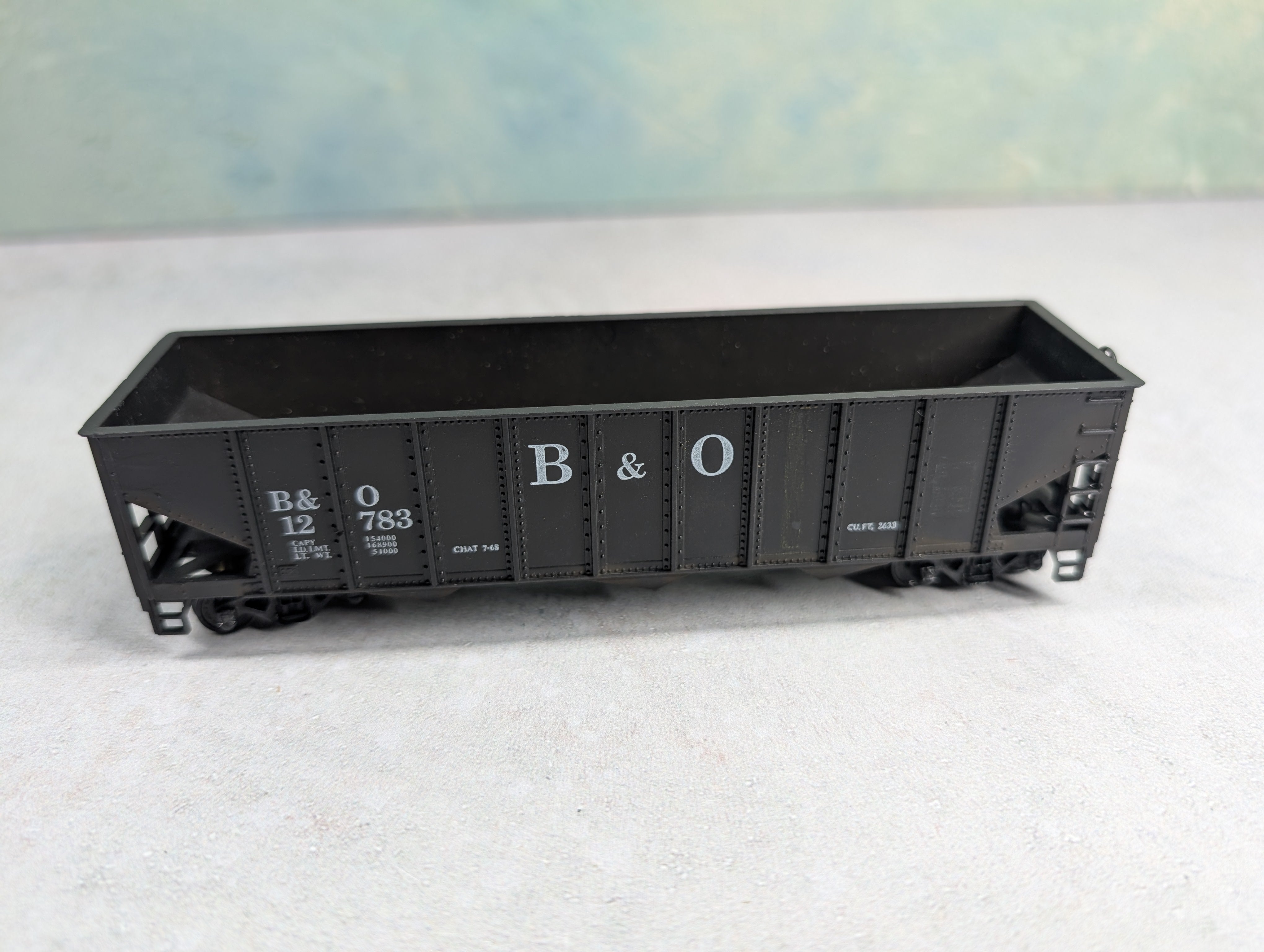 USED Roundhouse HO Scale 3 Bay Hopper Baltimore and Ohio BO #12783