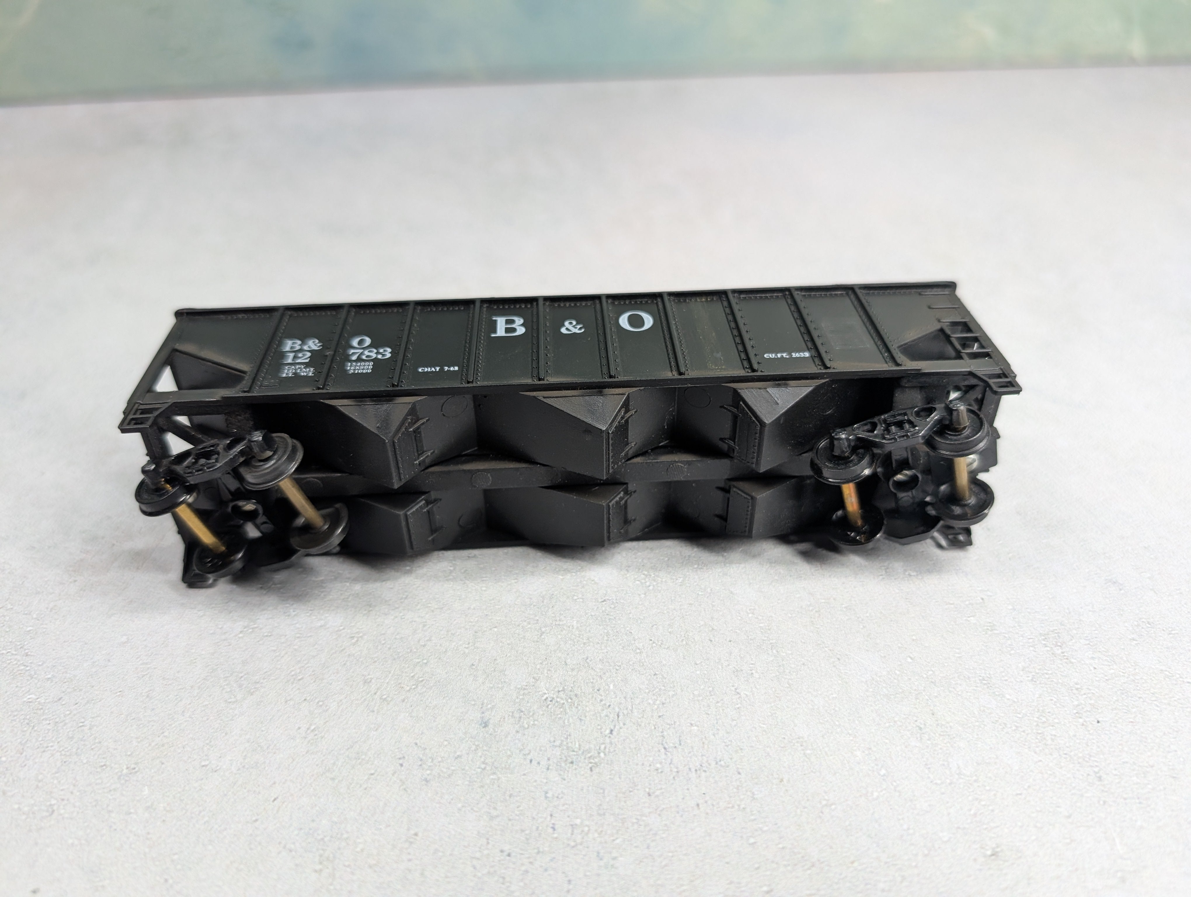 USED Roundhouse HO Scale 3 Bay Hopper Baltimore and Ohio BO #12783