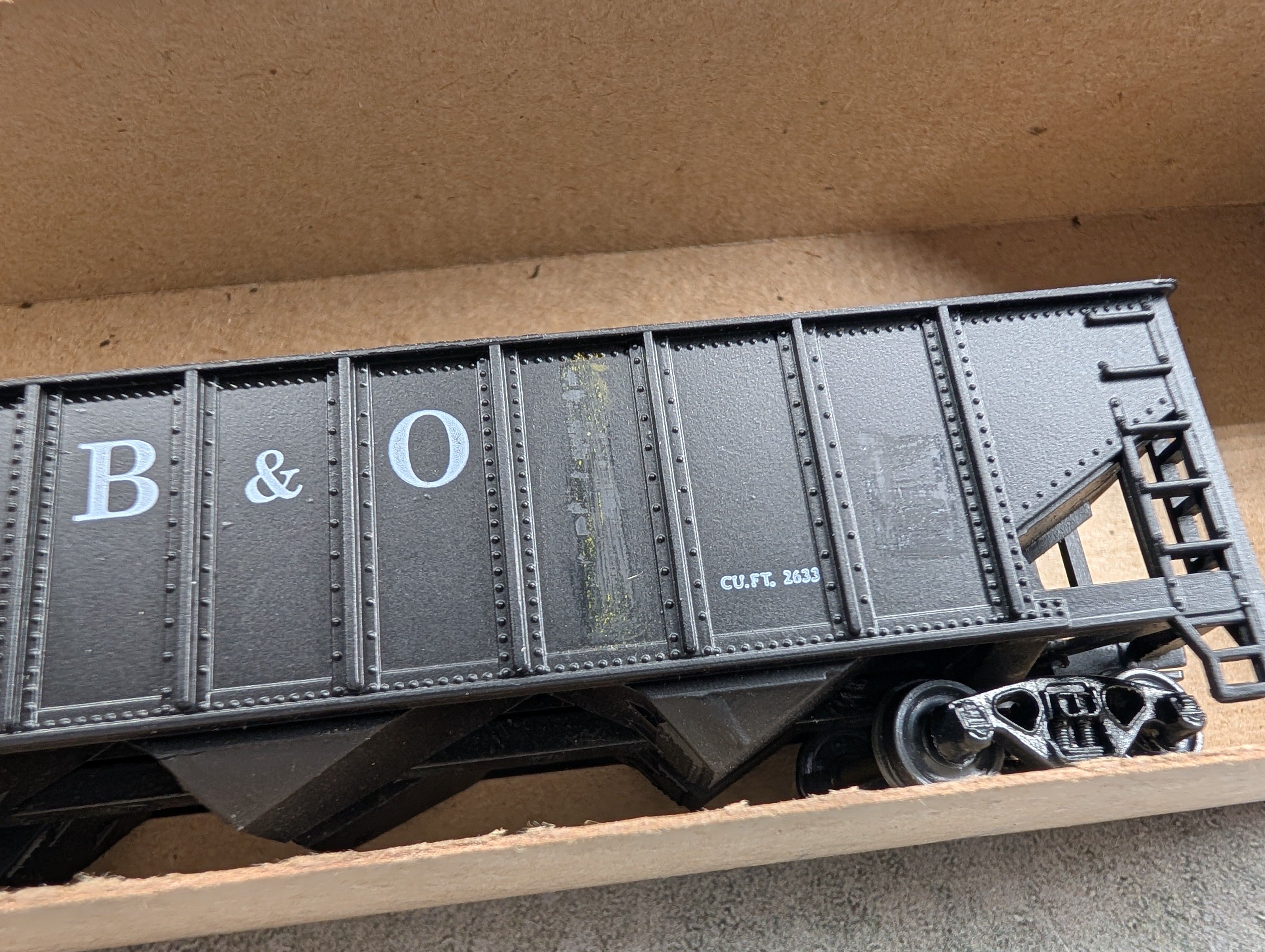 USED Roundhouse HO Scale 3 Bay Hopper Baltimore and Ohio BO #12783