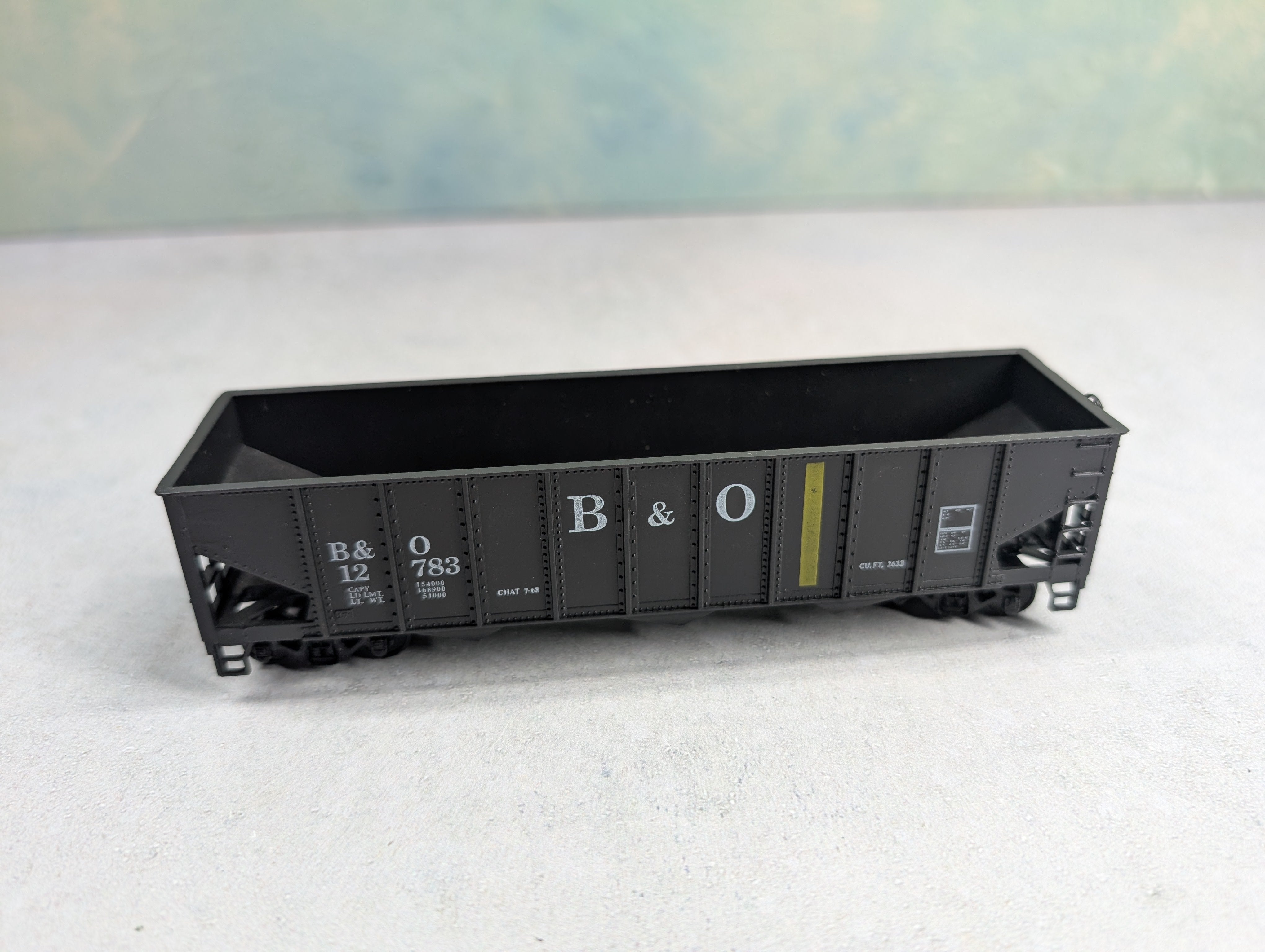 USED Roundhouse HO Scale 3 Bay Hopper Baltimore and Ohio BO #12783