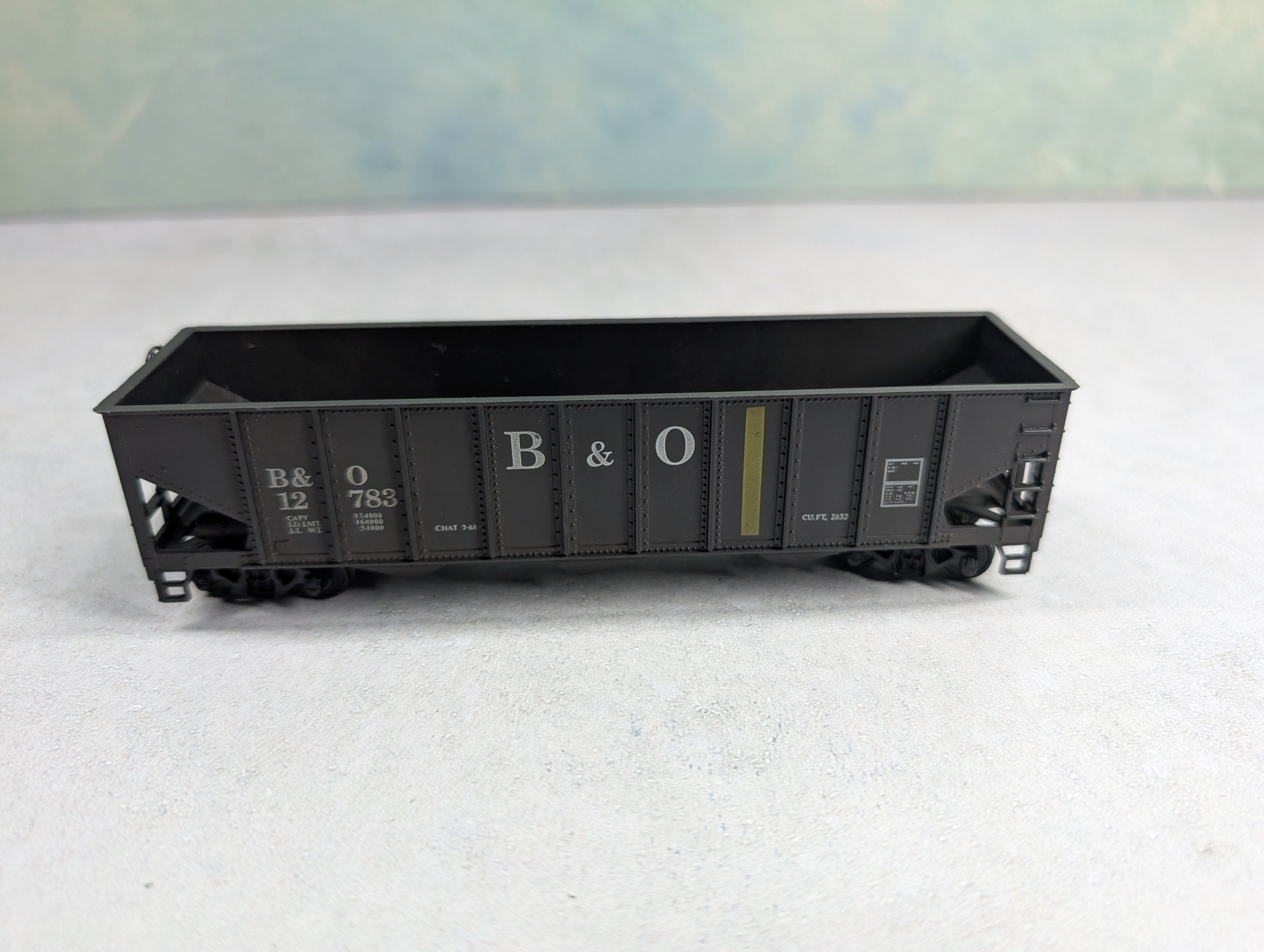 USED Roundhouse HO Scale 3 Bay Hopper Baltimore and Ohio BO #12783