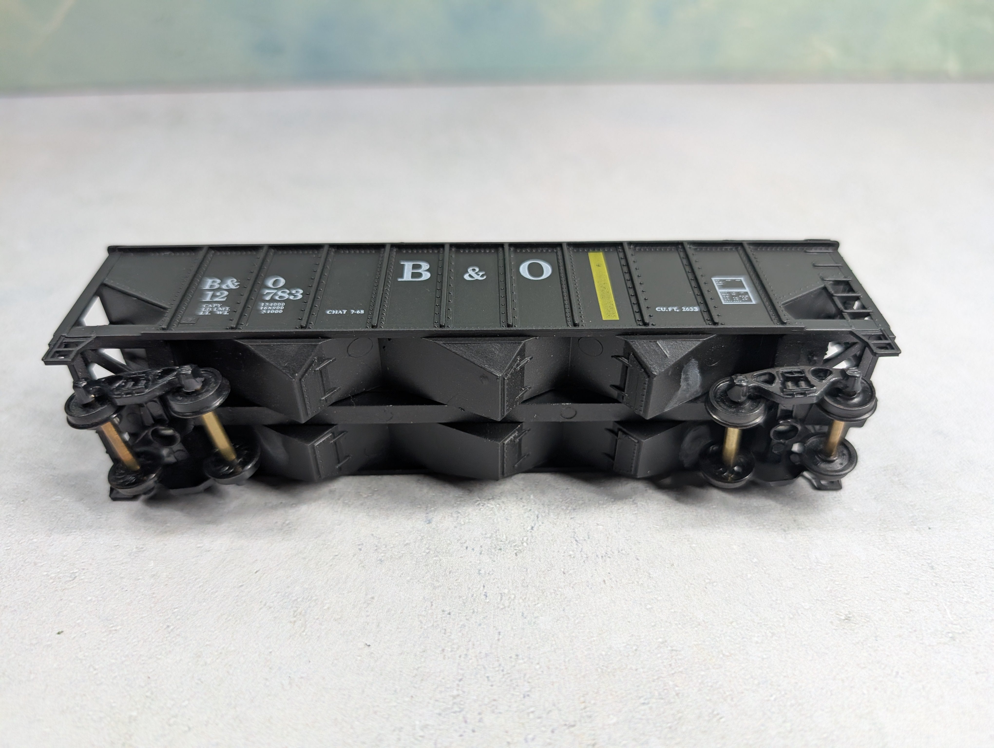 USED Roundhouse HO Scale 3 Bay Hopper Baltimore and Ohio BO #12783