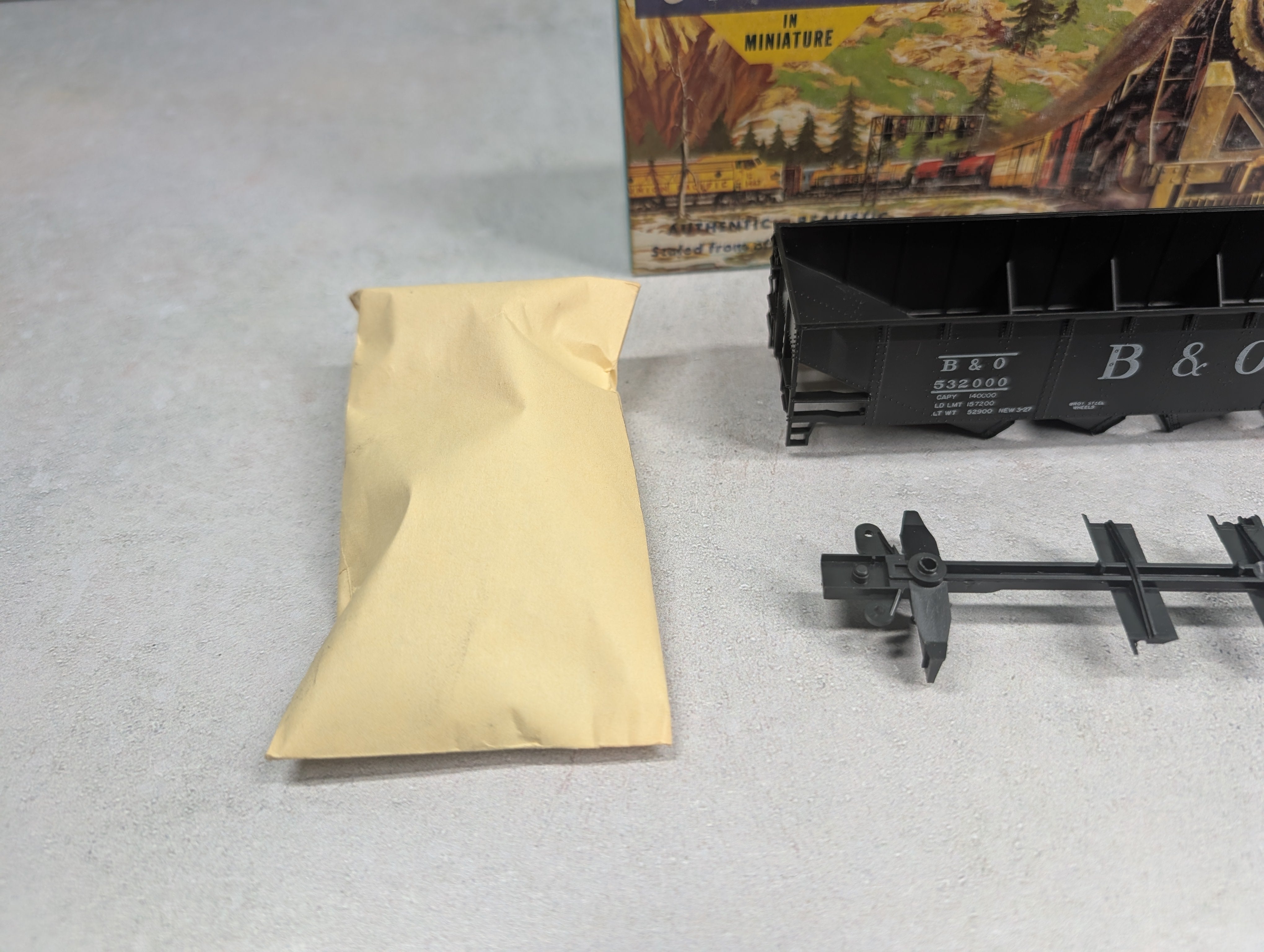 USED Athearn 1753 HO Scale 70 Ton Quad Hopper Baltimore and Ohio B&O #532000 KIT