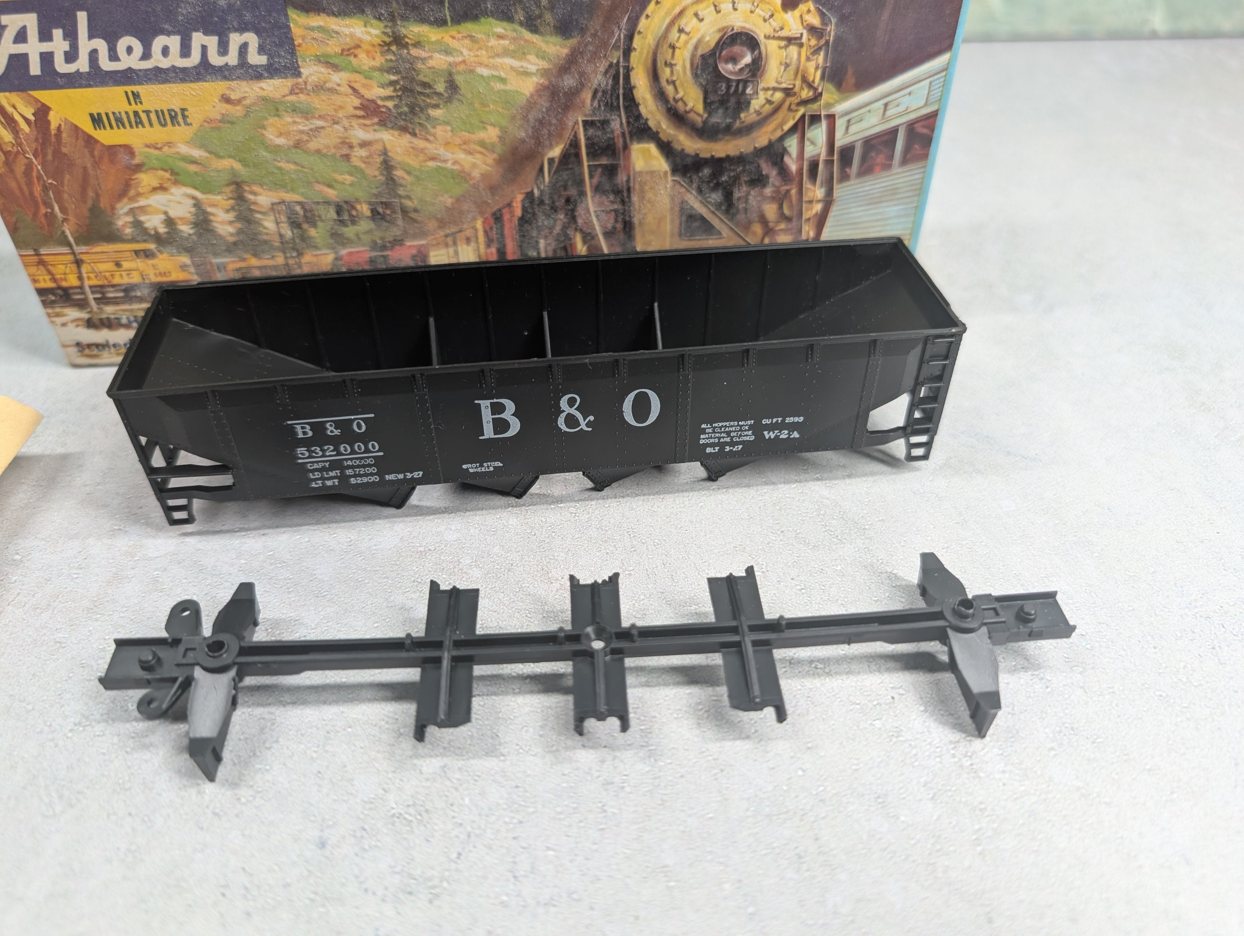 USED Athearn 1753 HO Scale 70 Ton Quad Hopper Baltimore and Ohio B&O #532000 KIT