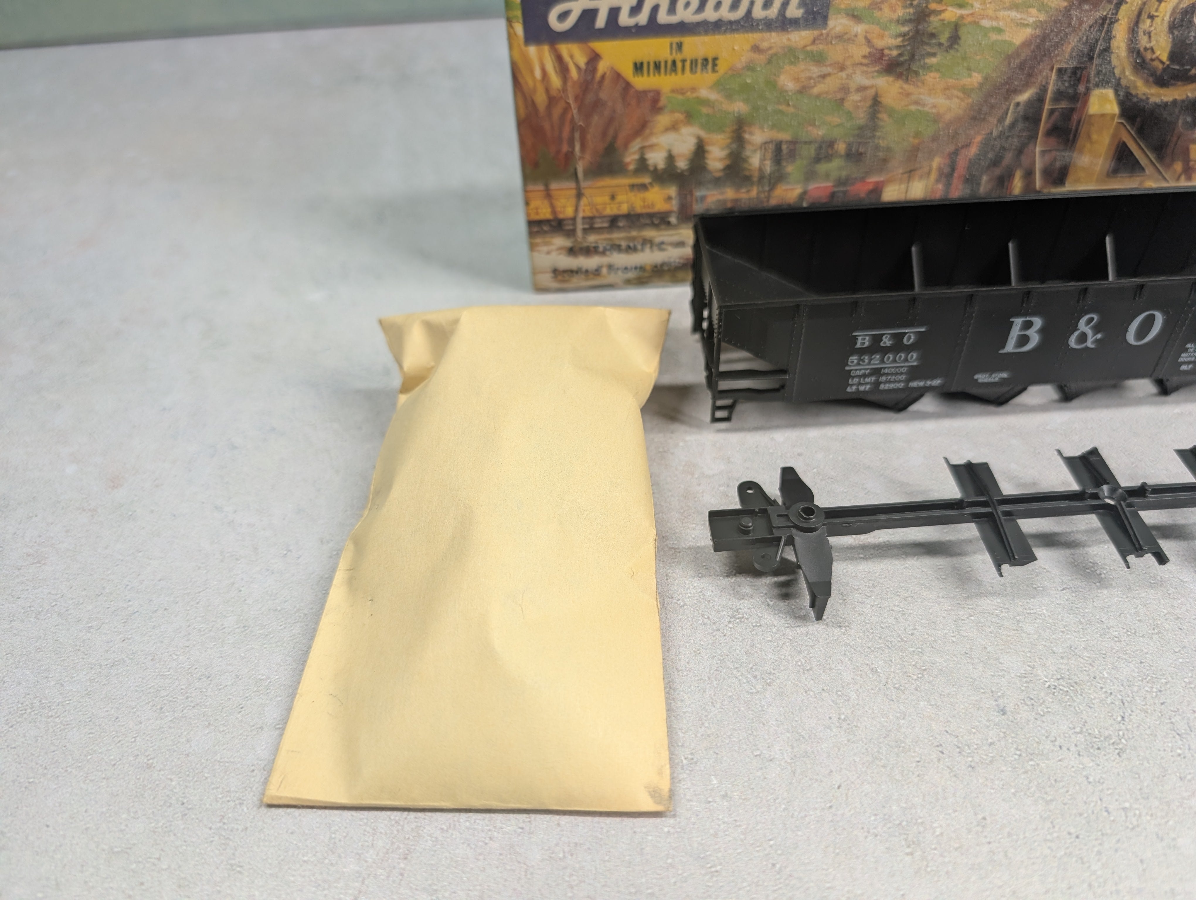 USED Athearn 1753 HO Scale 70 Ton Quad Hopper Baltimore and Ohio B&O #532000 KIT