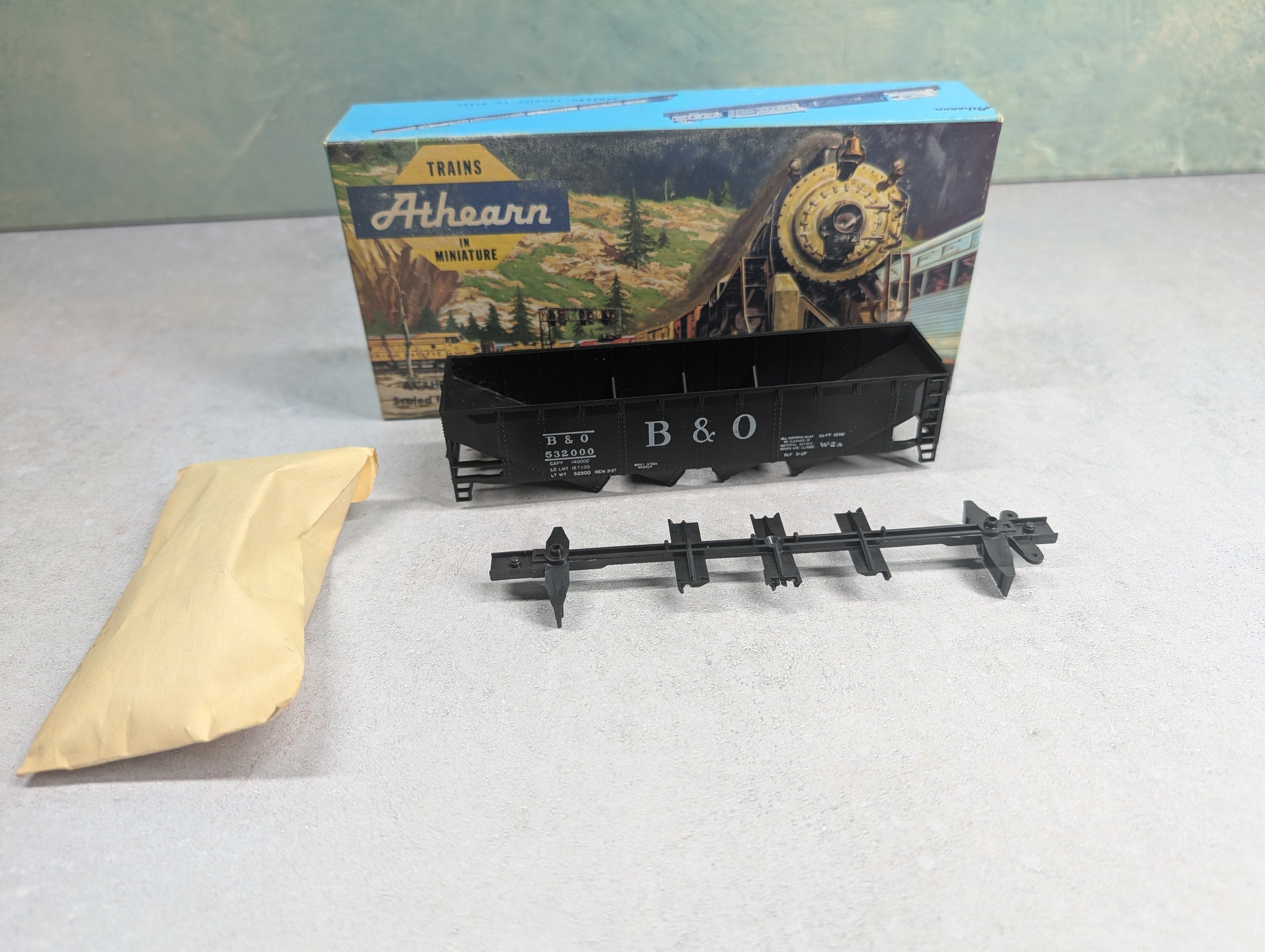 USED Athearn 1753 HO Scale 70 Ton Quad Hopper Baltimore and Ohio B&O #532000 KIT