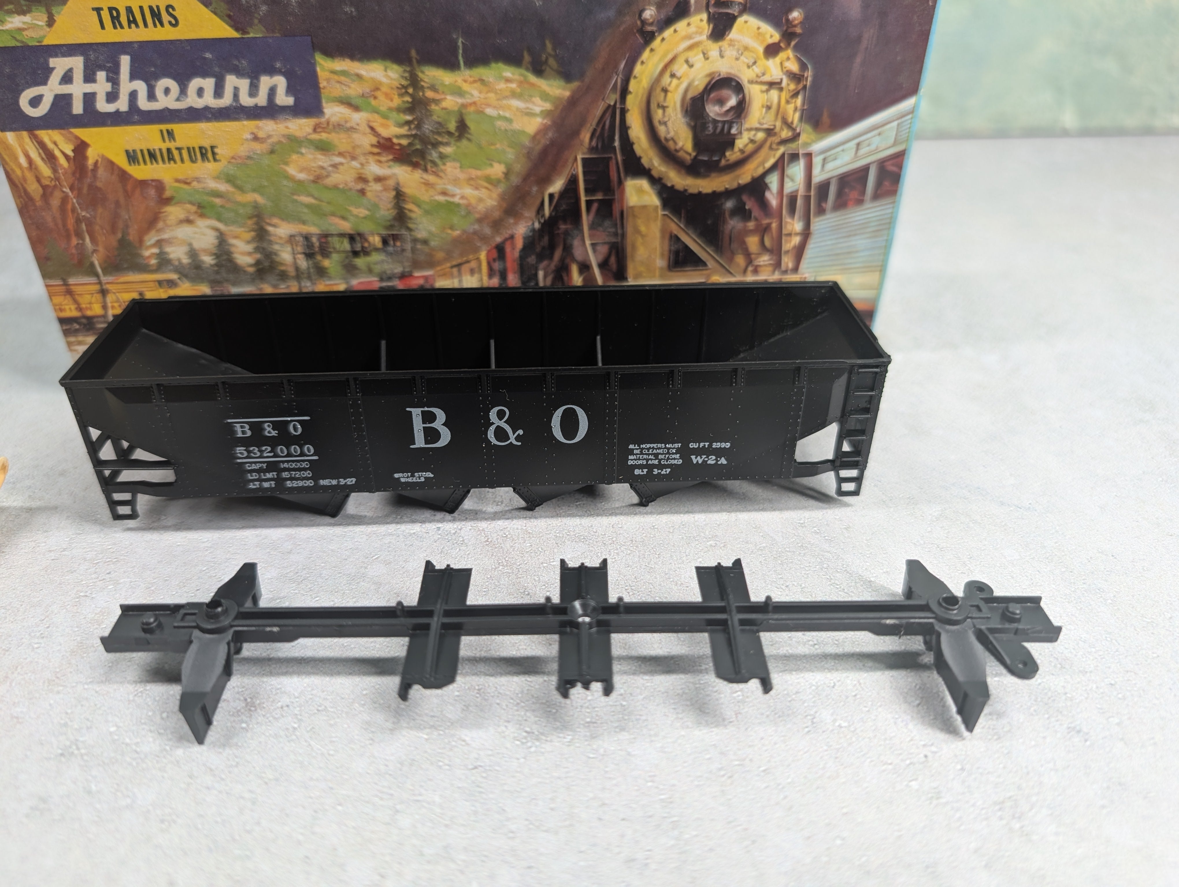 USED Athearn 1753 HO Scale 70 Ton Quad Hopper Baltimore and Ohio B&O #532000 KIT