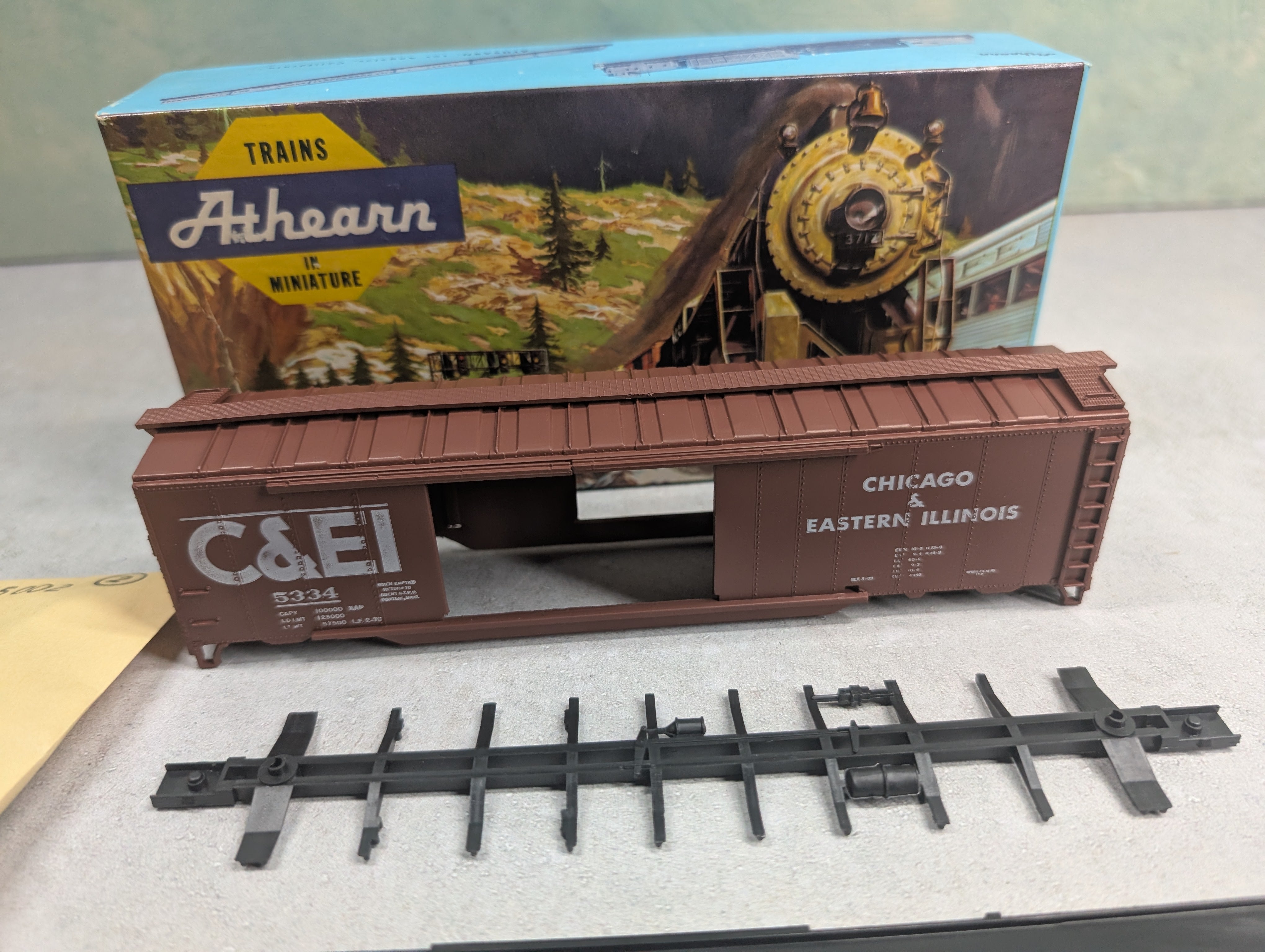 USED Athearn 1306 HO Scale 50' DD Auto Box Car Chicago & Eastern Illinois C&EI #5334 KIT