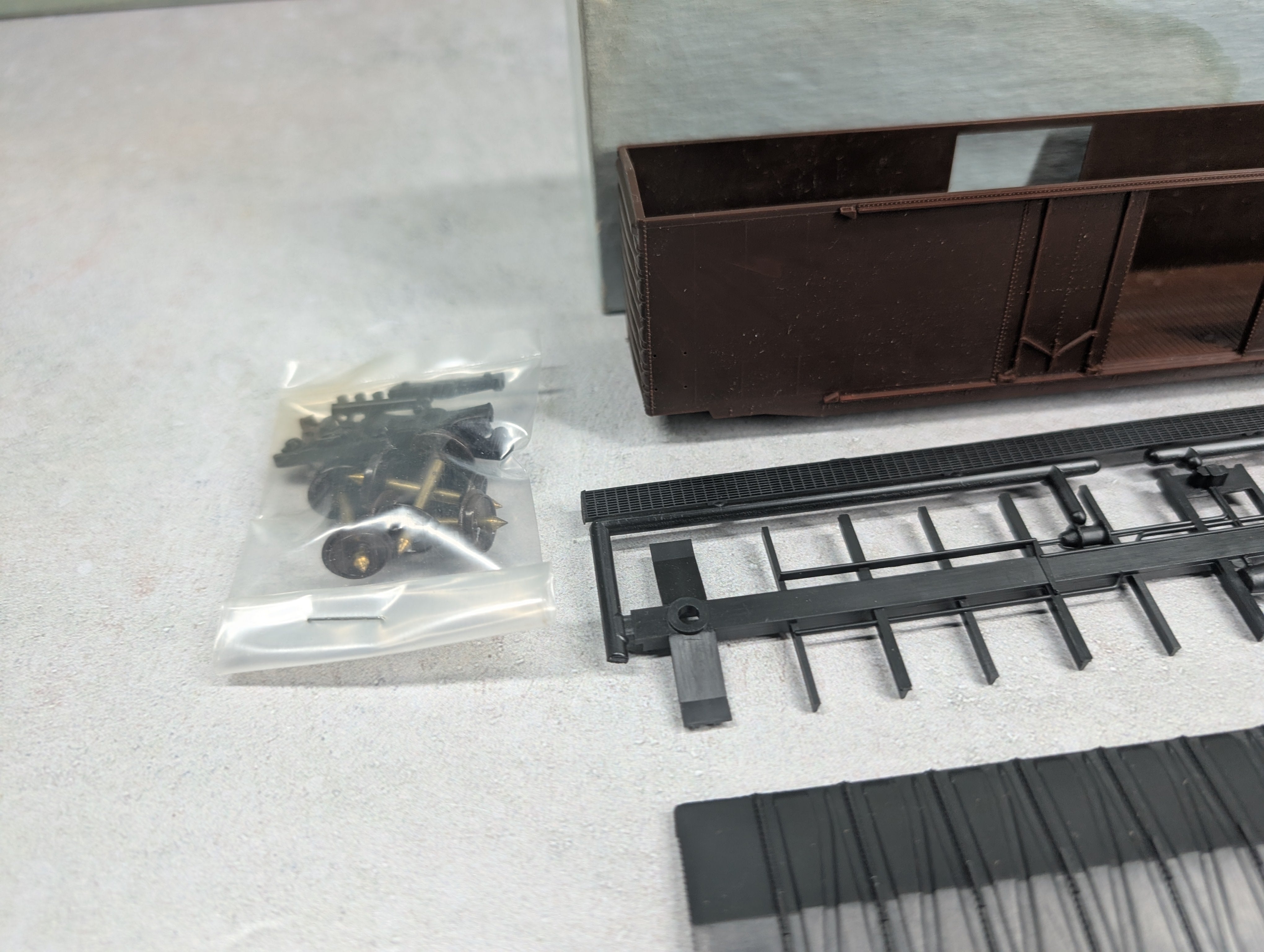 USED Front Range Products HO Scale 50' DD Box Car Undecorated KIT