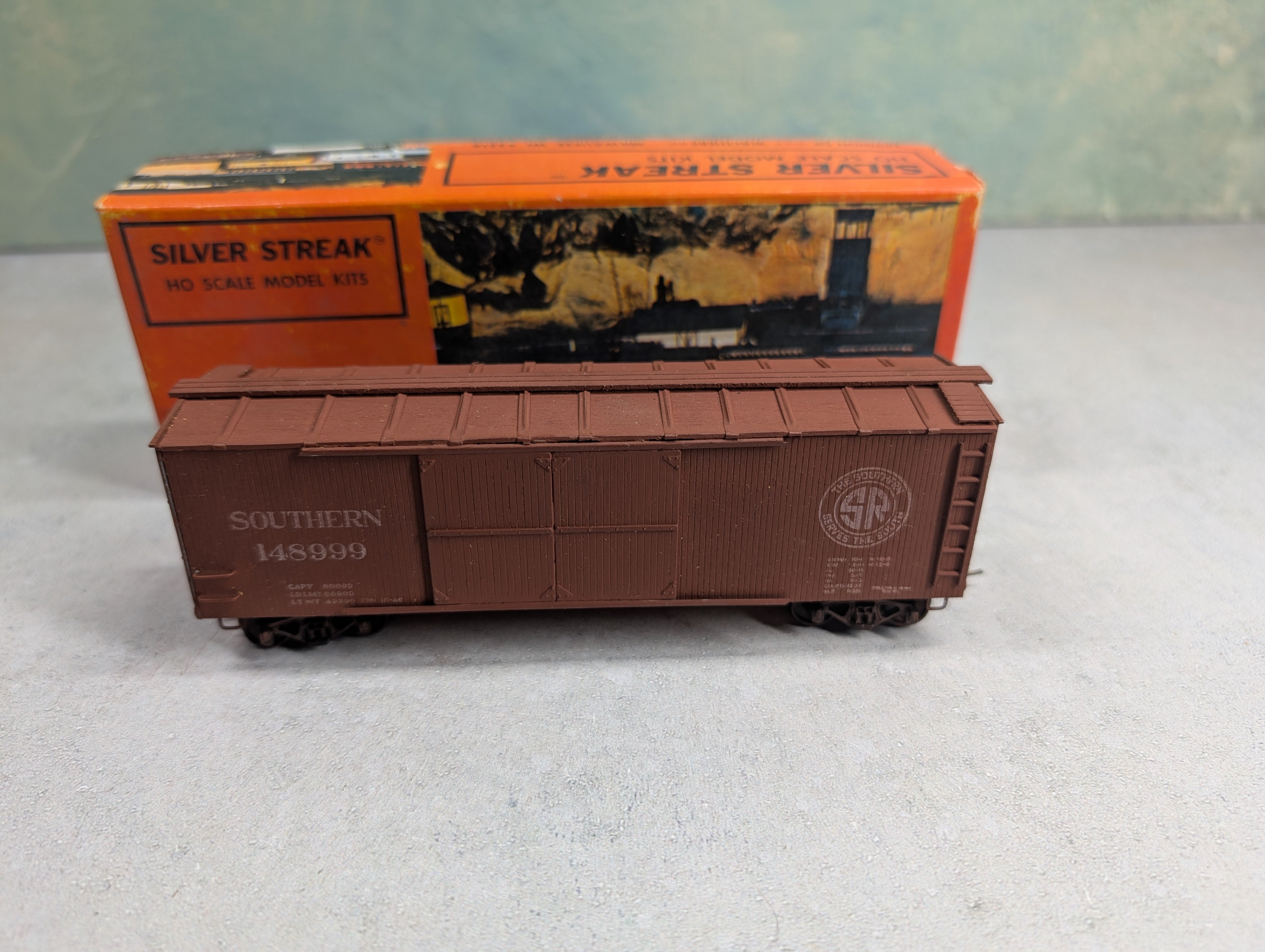 USED Silver Streak 929-301 HO Scale Wooden Auto Box Car Southern 148999 KIT