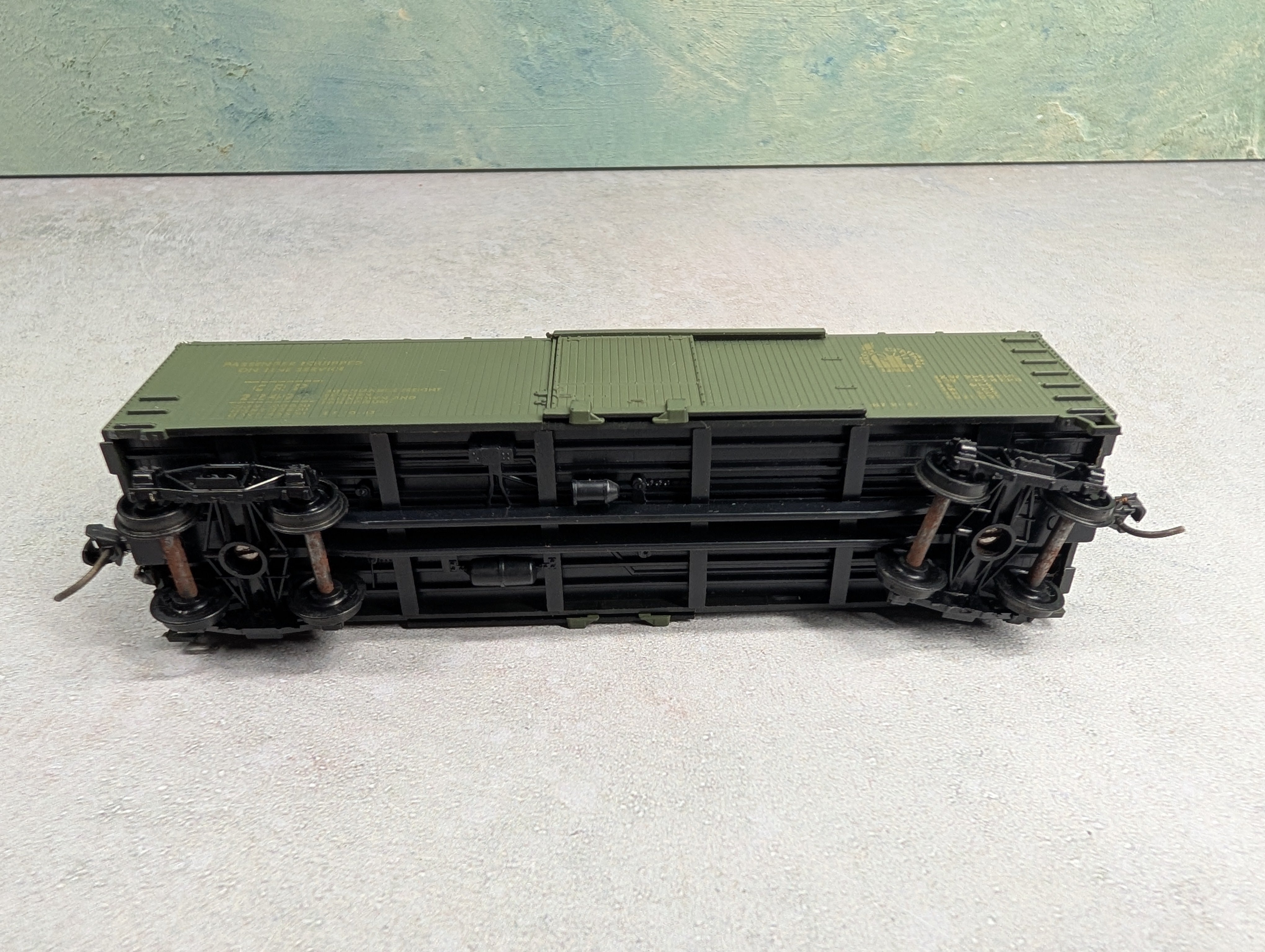 USED TRAIN MINIATURE HO Scale Box Car Jersey Central Lines CRP #22499