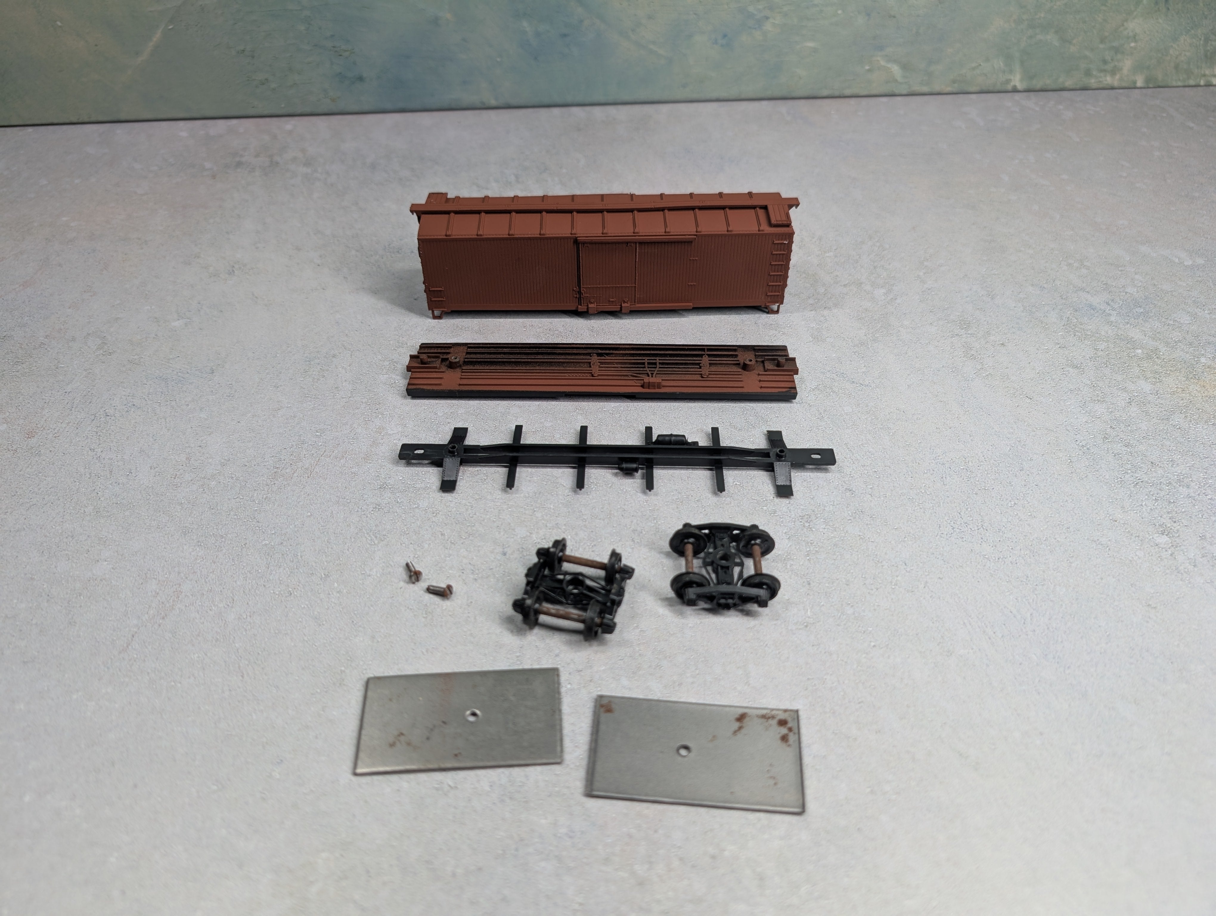 USED TRAIN MINIATURE HO Scale Box Car Undecorated KIT