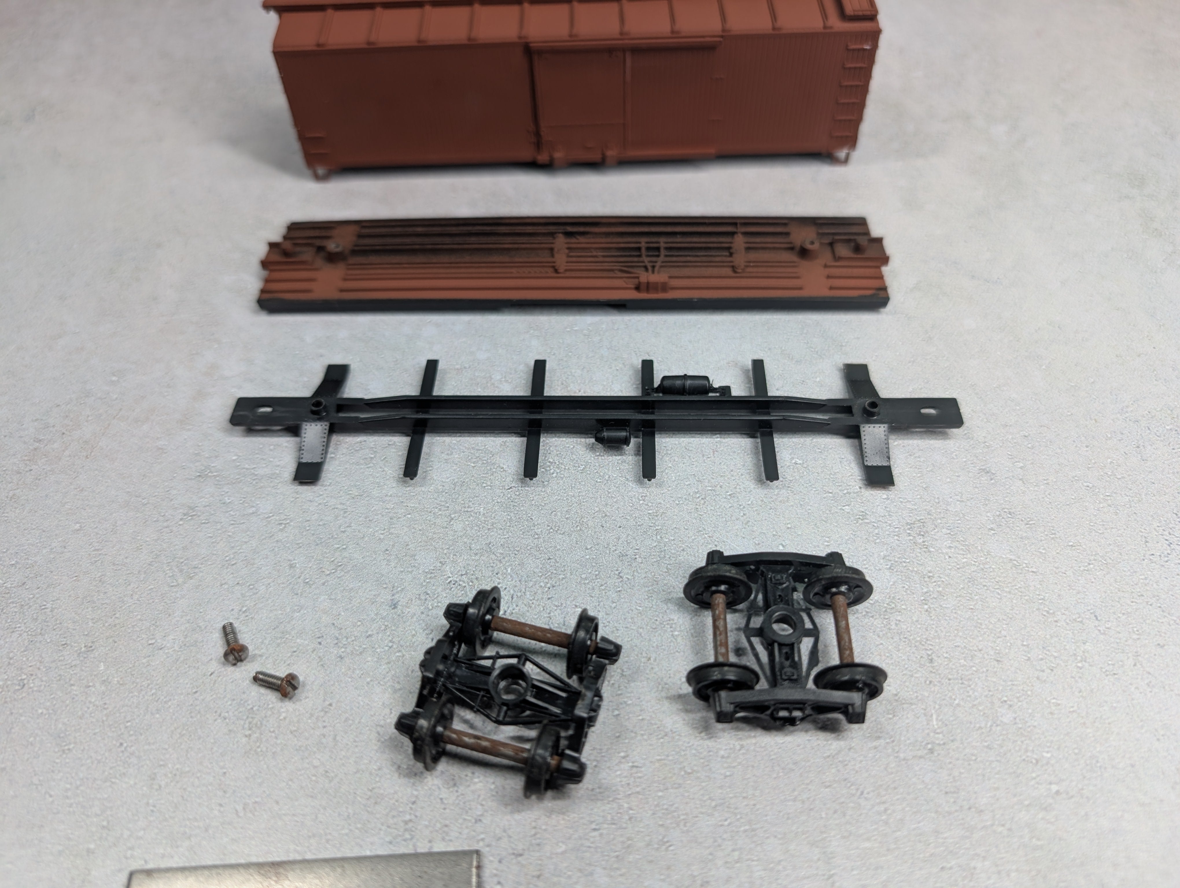 USED TRAIN MINIATURE HO Scale Box Car Undecorated KIT