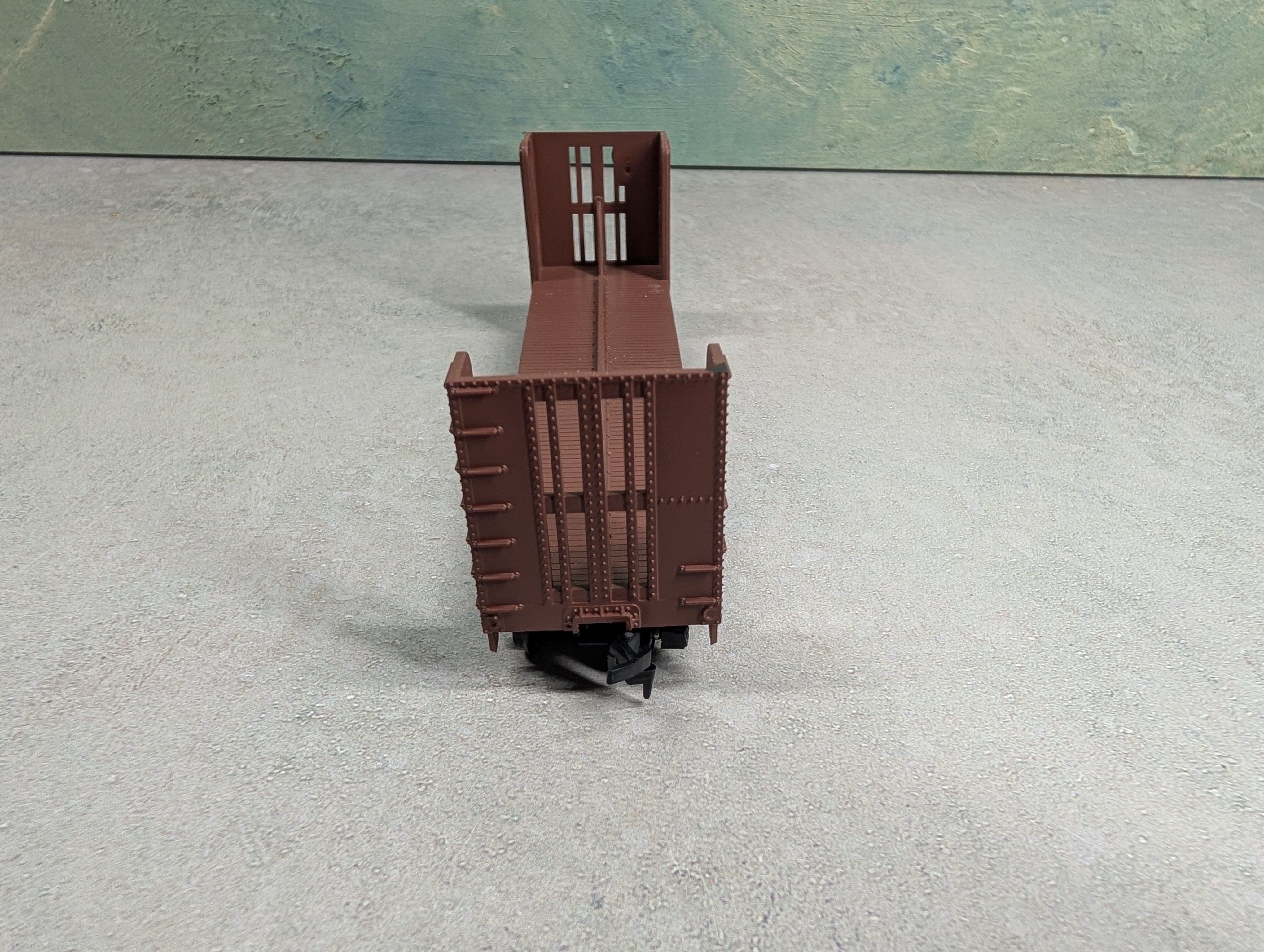 USED Athearn 1453 HO Scale Pulpwood Bulkhead Flat Car Louisville & Nashville L&N #23054