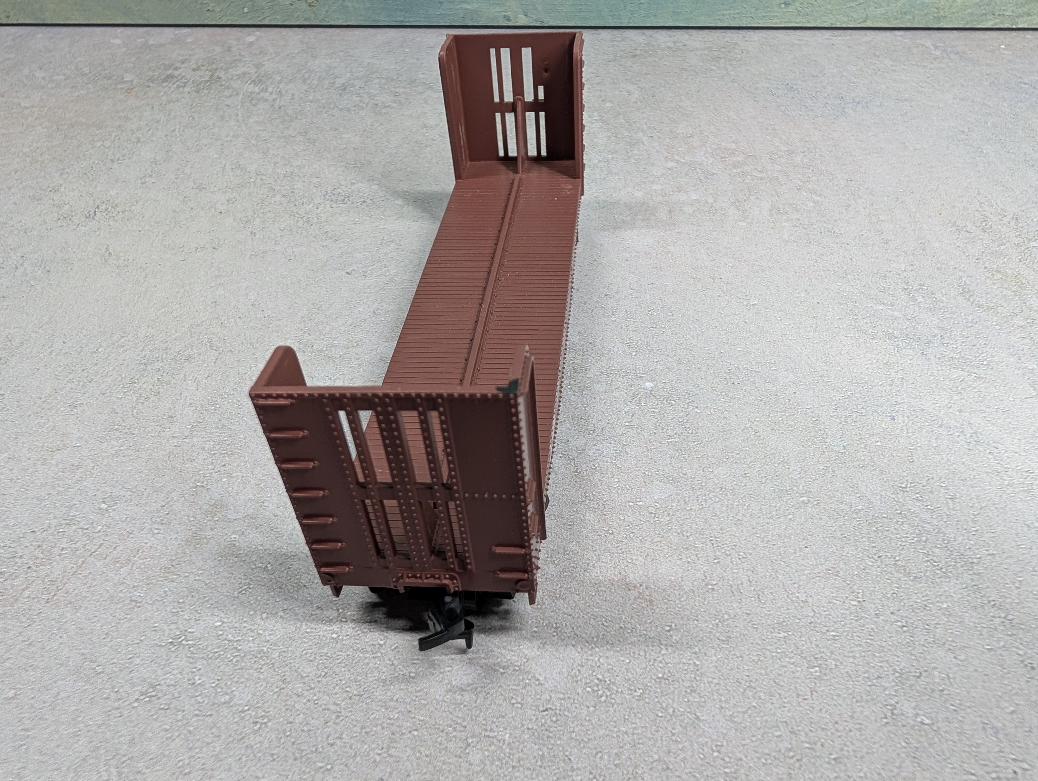 USED Athearn 1453 HO Scale Pulpwood Bulkhead Flat Car Louisville & Nashville L&N #23054