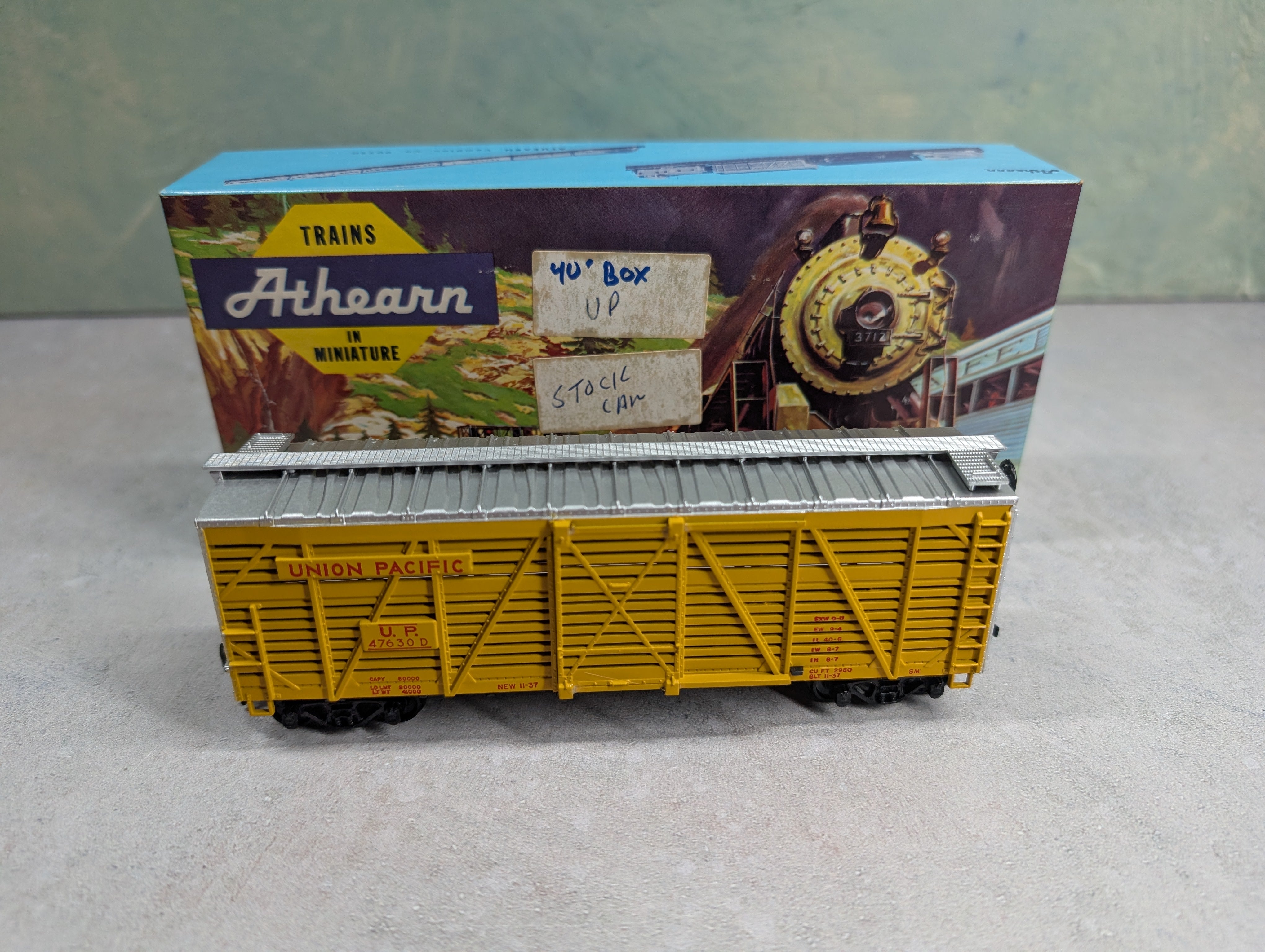 USED Athearn 1779 HO Scale Stock Car Union Pacific UP #47630D