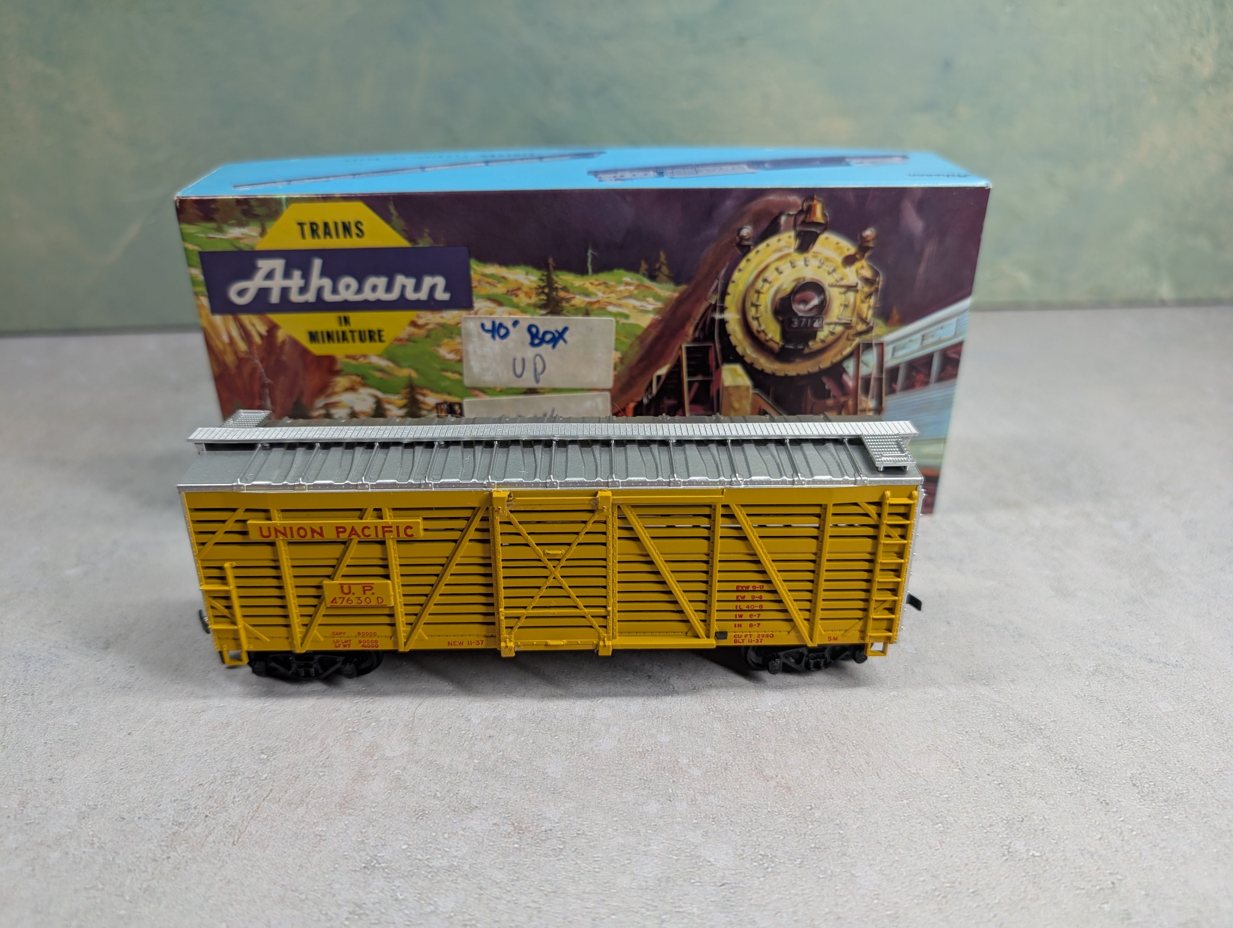 USED Athearn 1779 HO Scale Stock Car Union Pacific UP #47630D