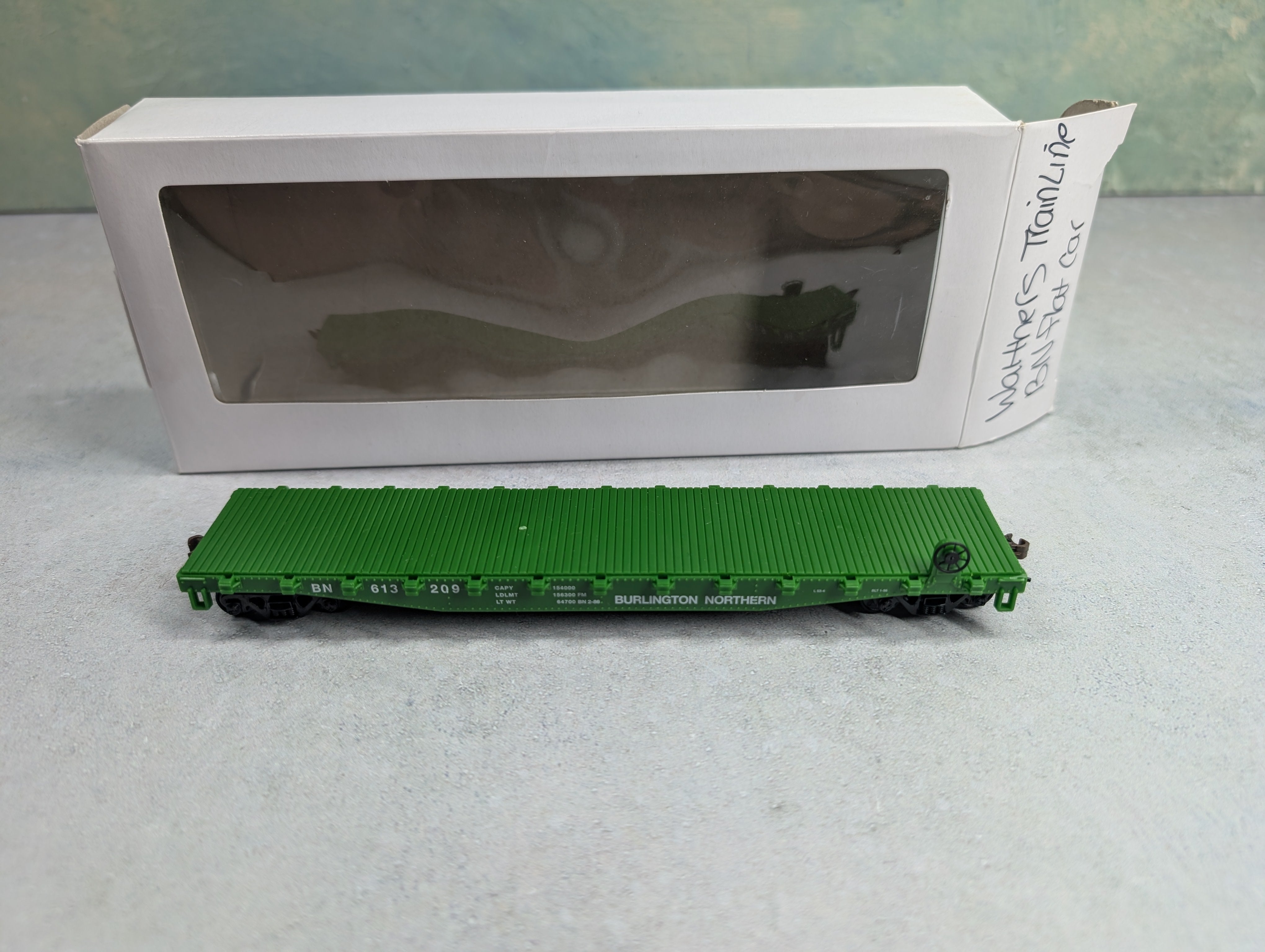 USED WalthersTrainline HO Scale Flat Car Burlington Northern BN #613209