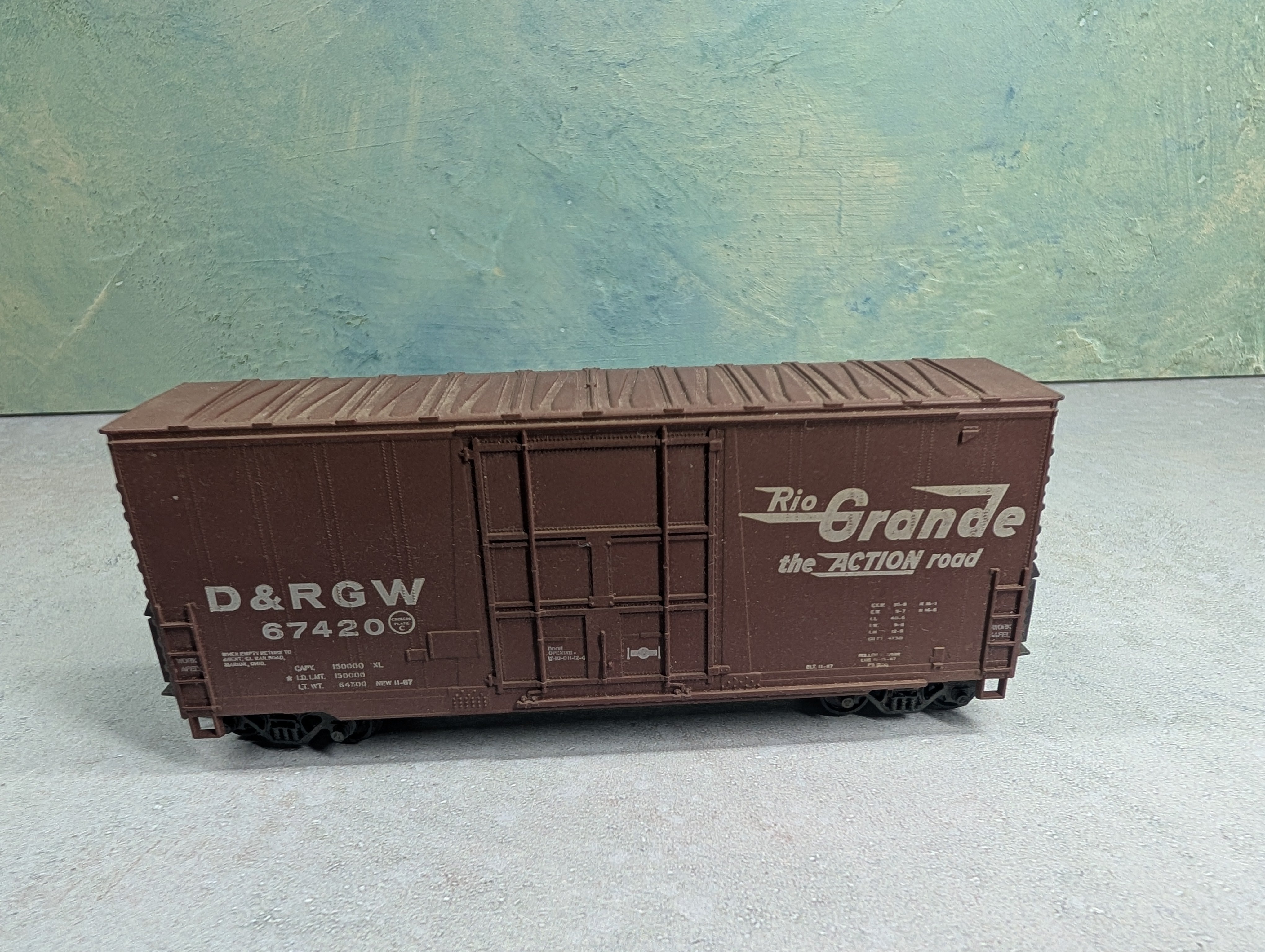 USED Athearn HO Scale HI-Cube Box Car Rio Grande D&RGW #67420 Weathered