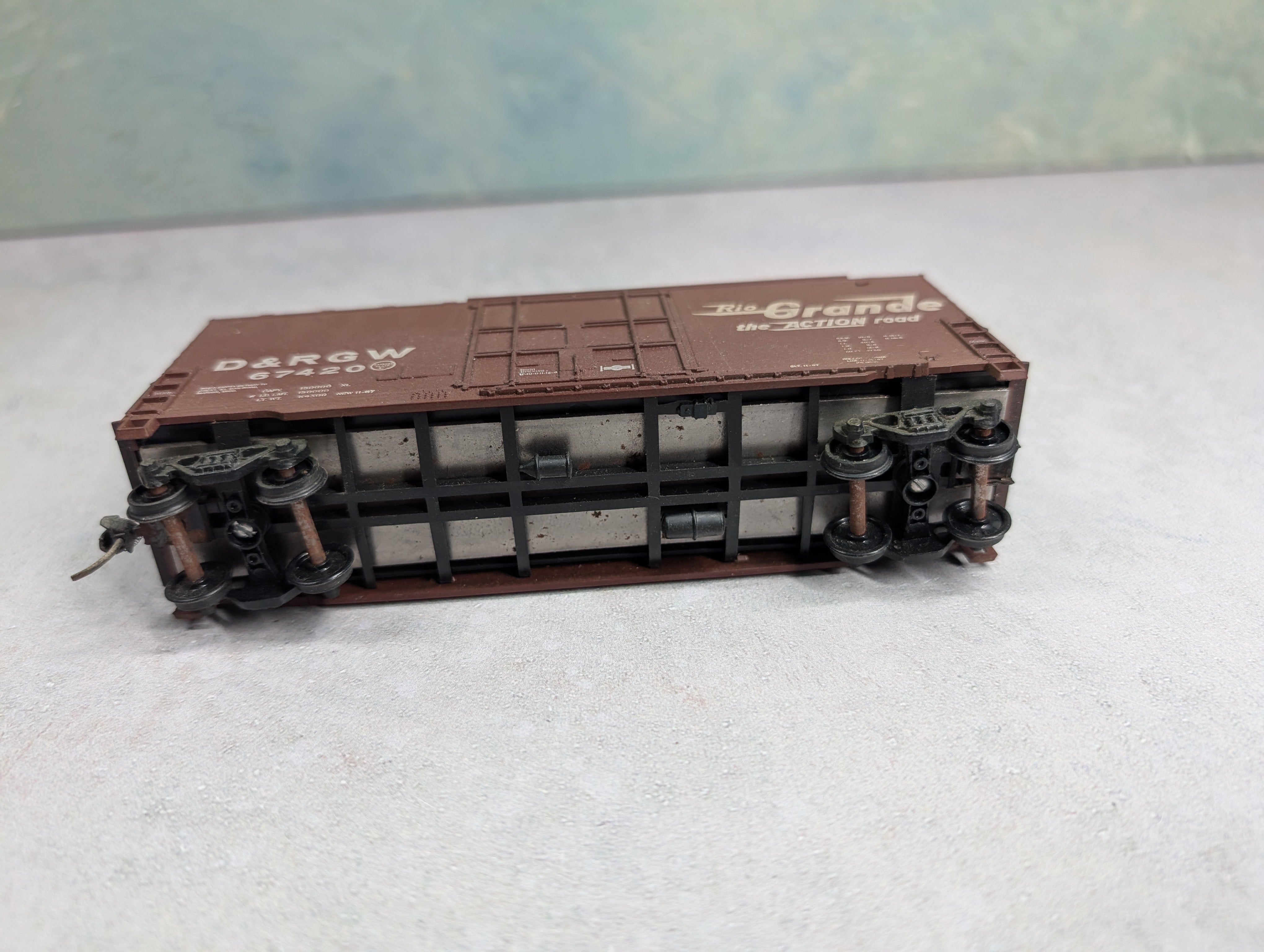 USED Athearn HO Scale HI-Cube Box Car Rio Grande D&RGW #67420 Weathered