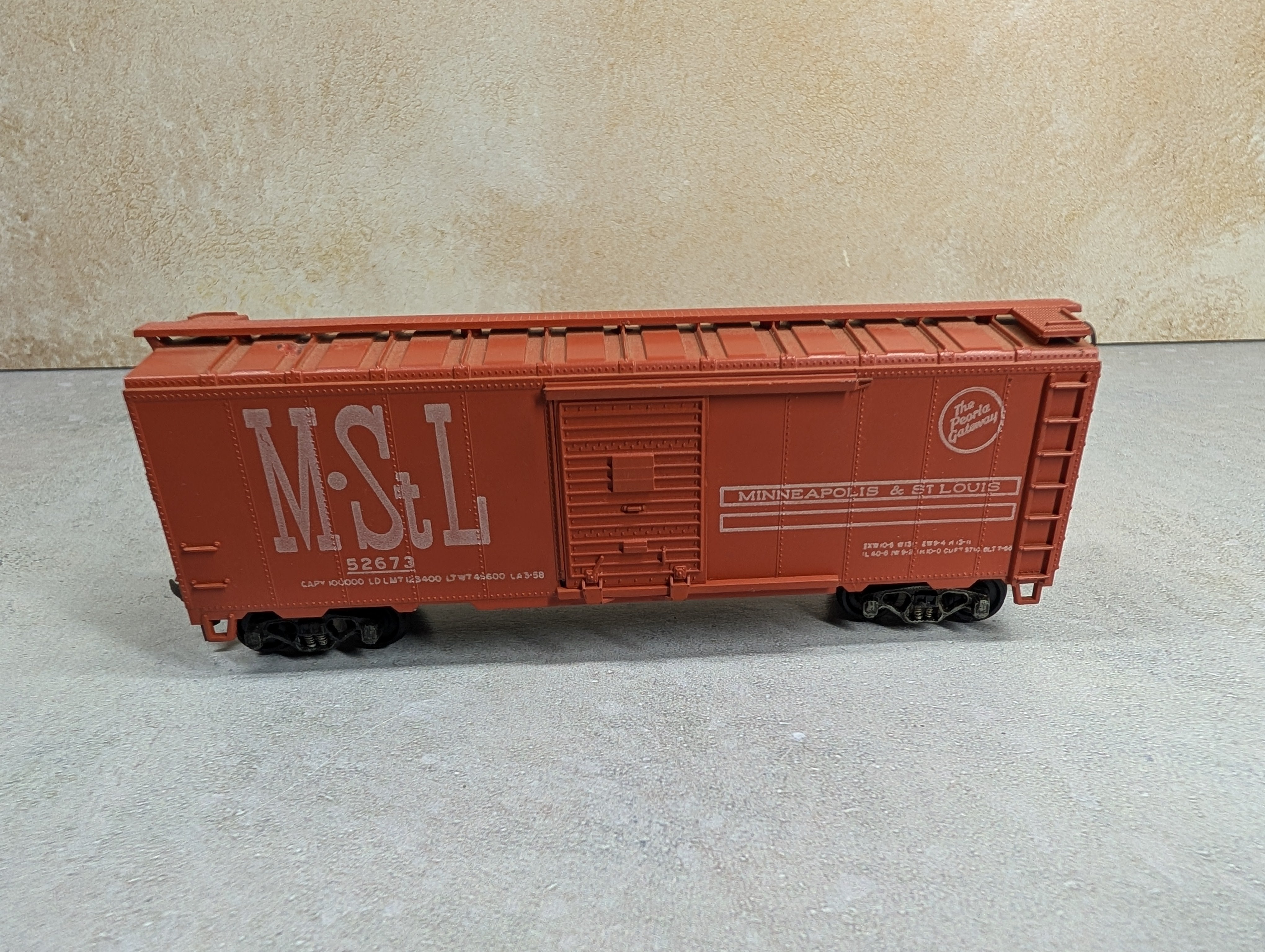USED Athearn HO Scale 40' Box Car Minneapolis & St Louis MSTL #52679