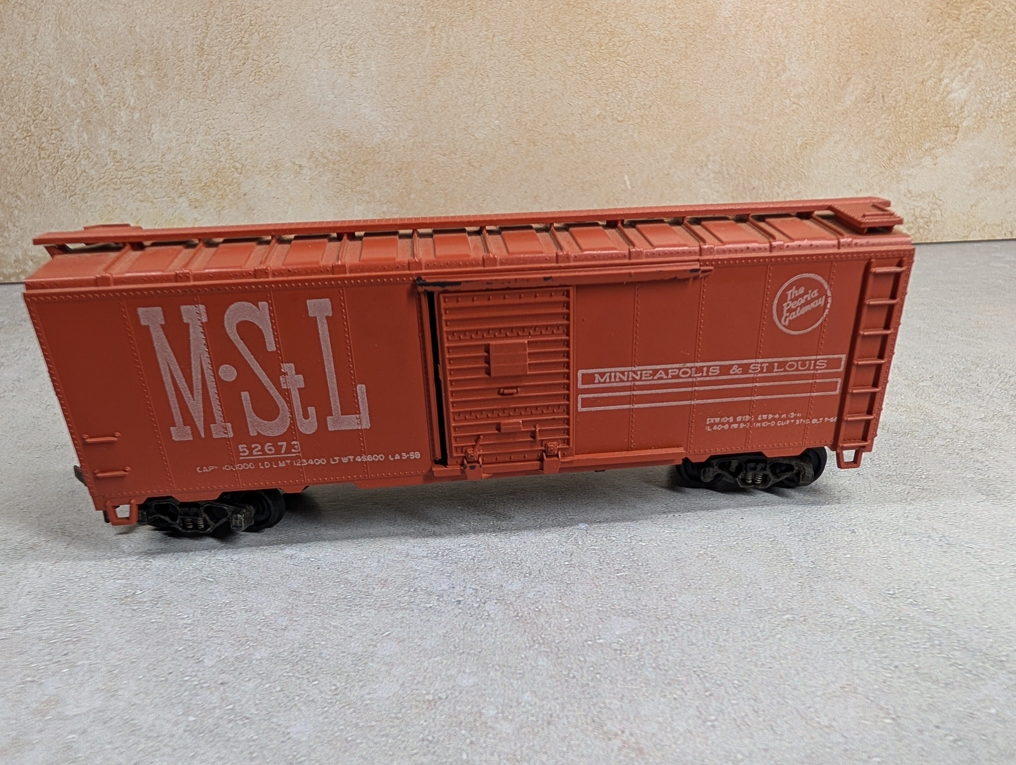 USED Athearn HO Scale 40' Box Car Minneapolis & St Louis MSTL #52679