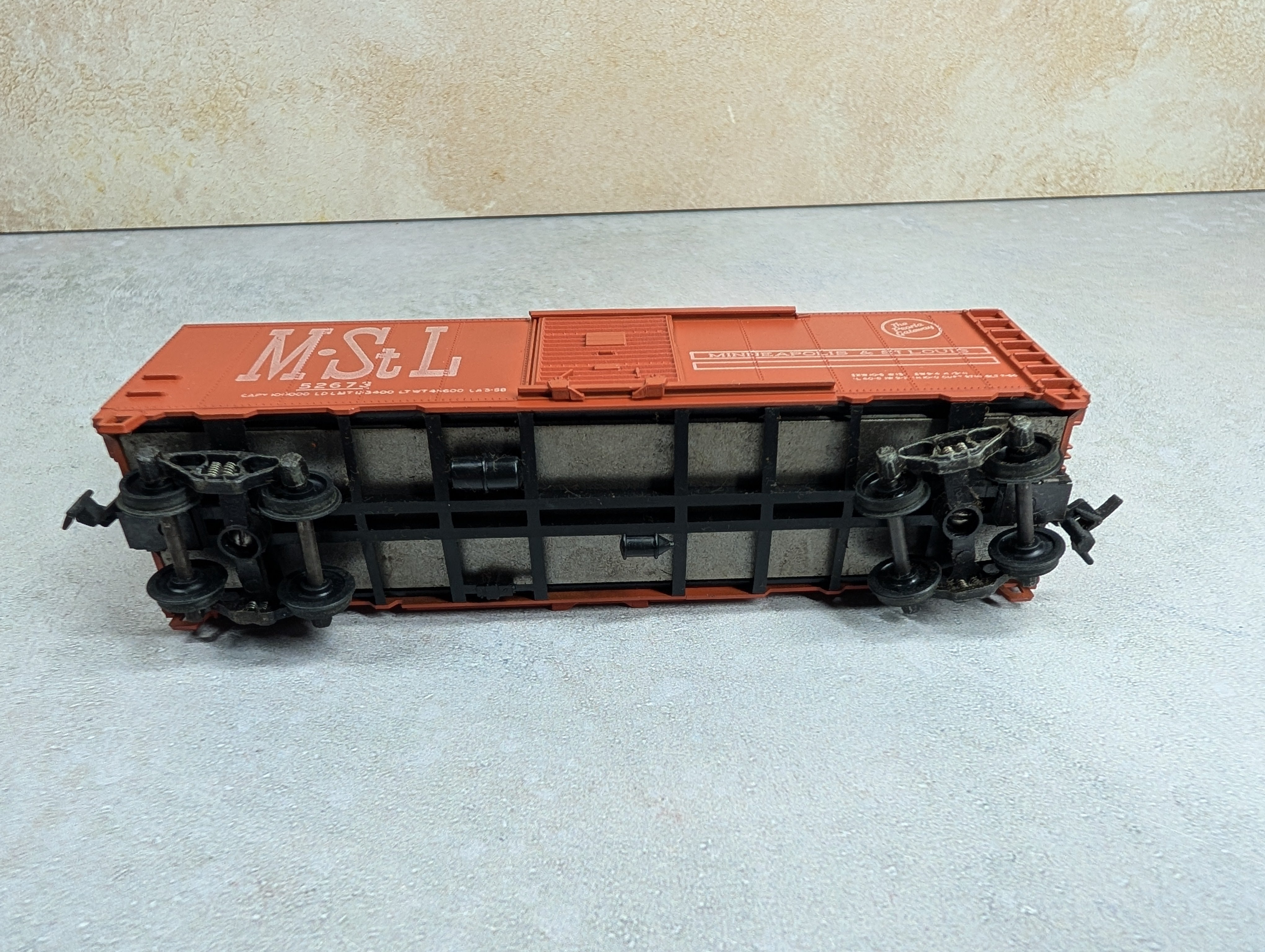 USED Athearn HO Scale 40' Box Car Minneapolis & St Louis MSTL #52679