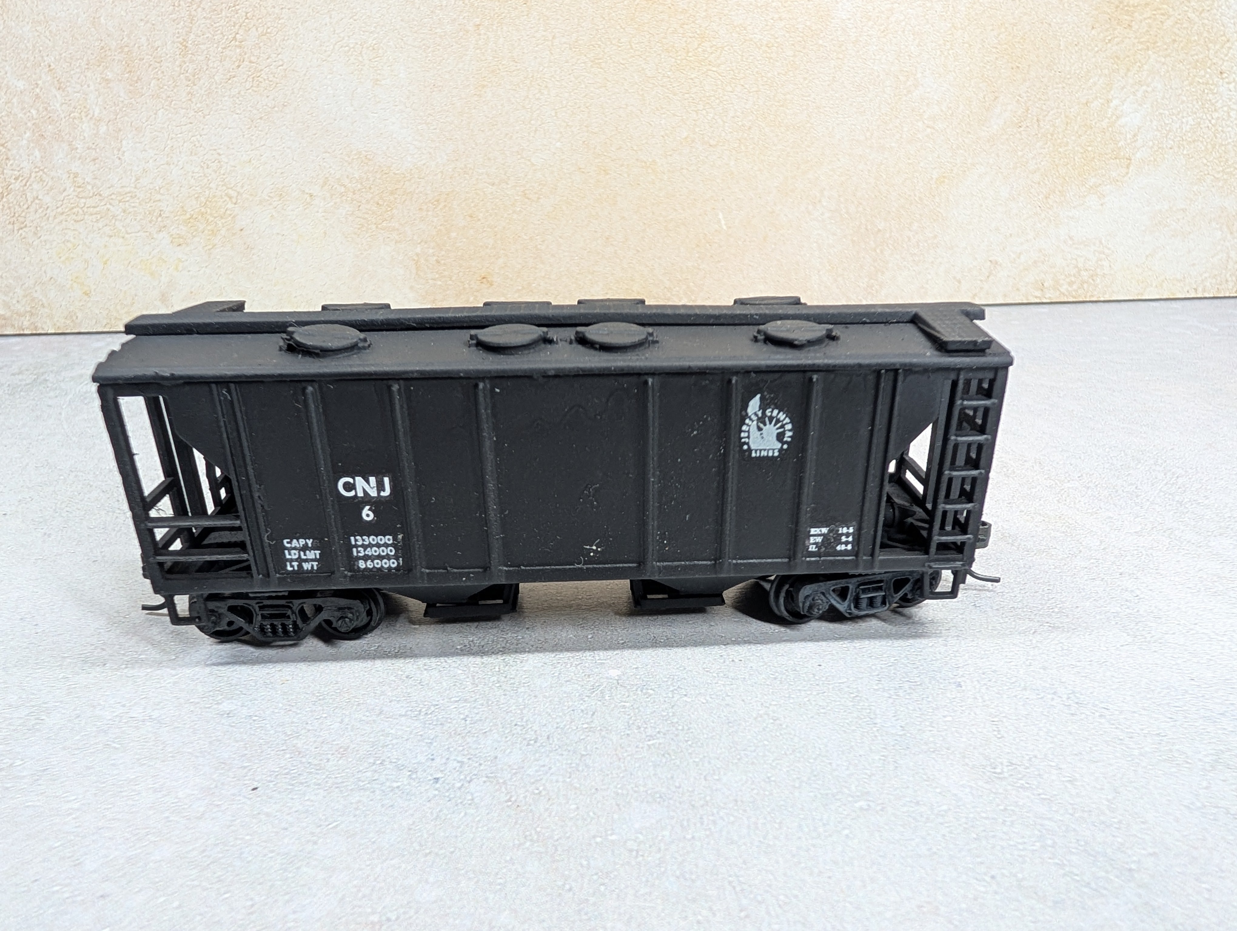 USED Roundhouse HO Scale Covered Hopper Jersey Central Lines CNJ #6 Decal