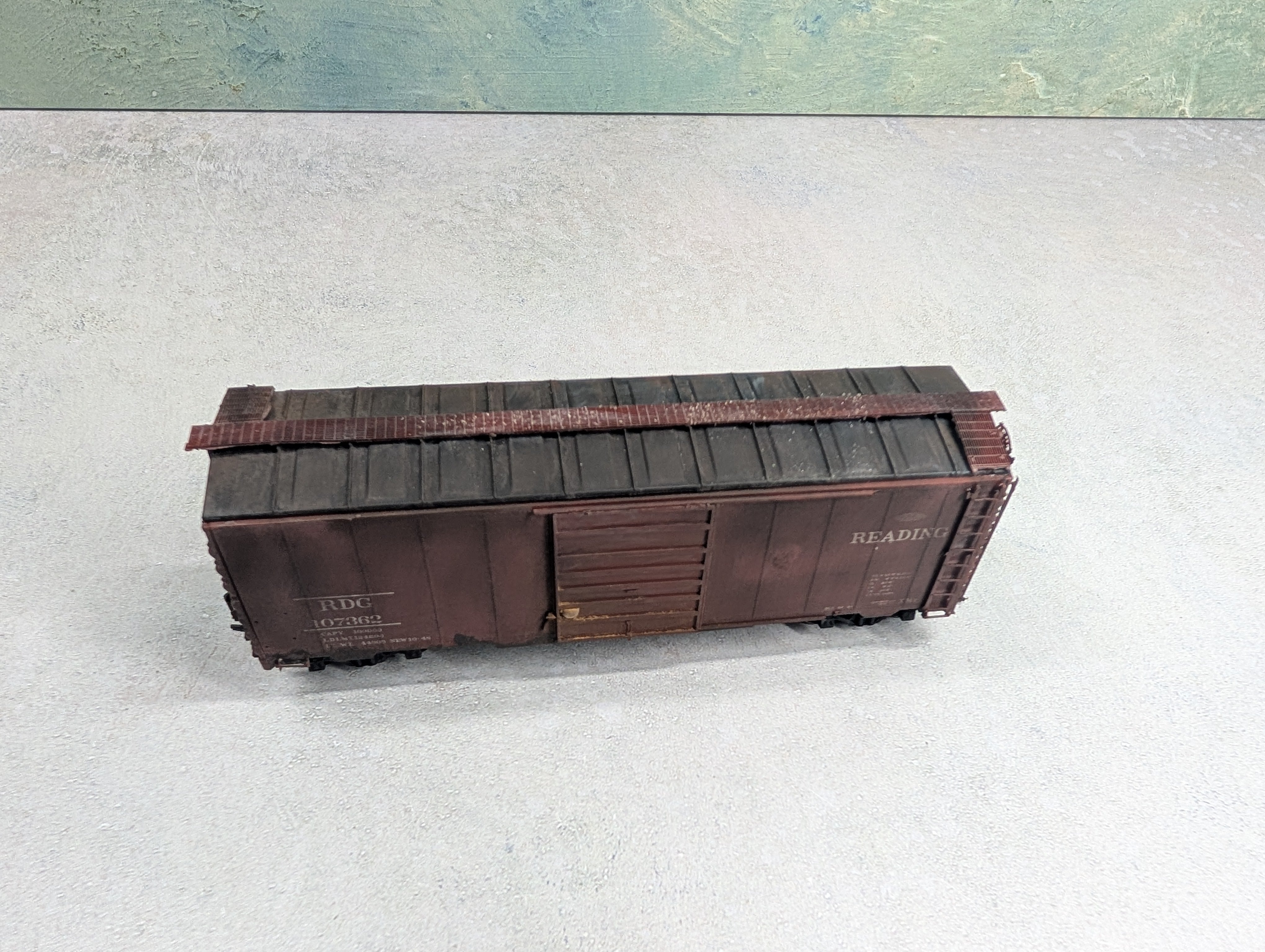 USED Branchline HO Scale Beautifully Weathered 40' Box Car Reading RDG #107362