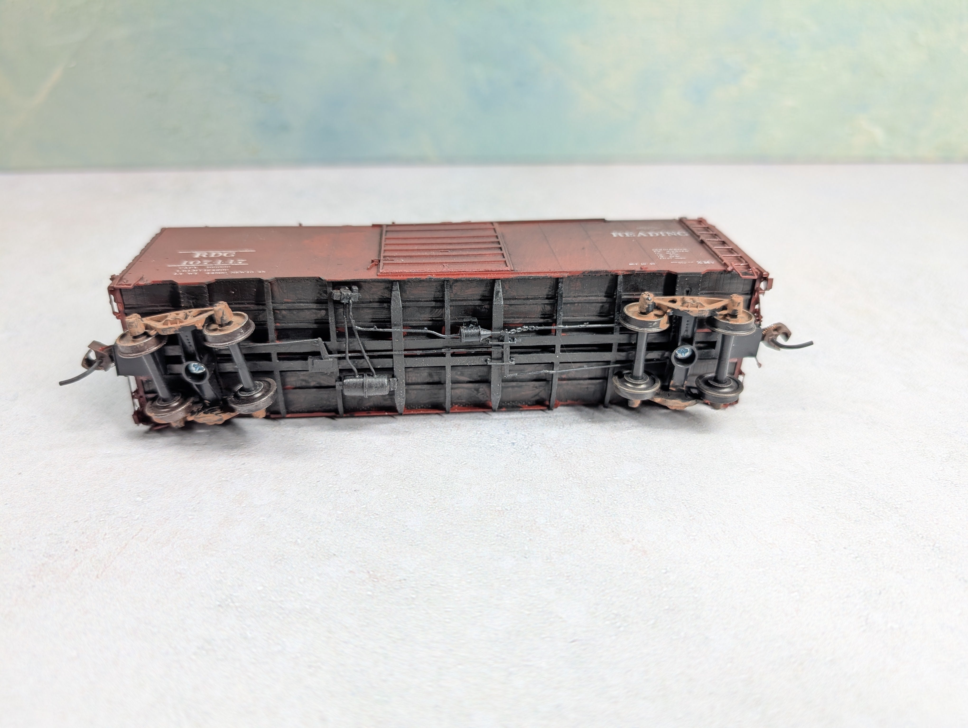 USED Branchline HO Scale Beautifully Weathered AAR 40' Box Car Reading RDG #107447