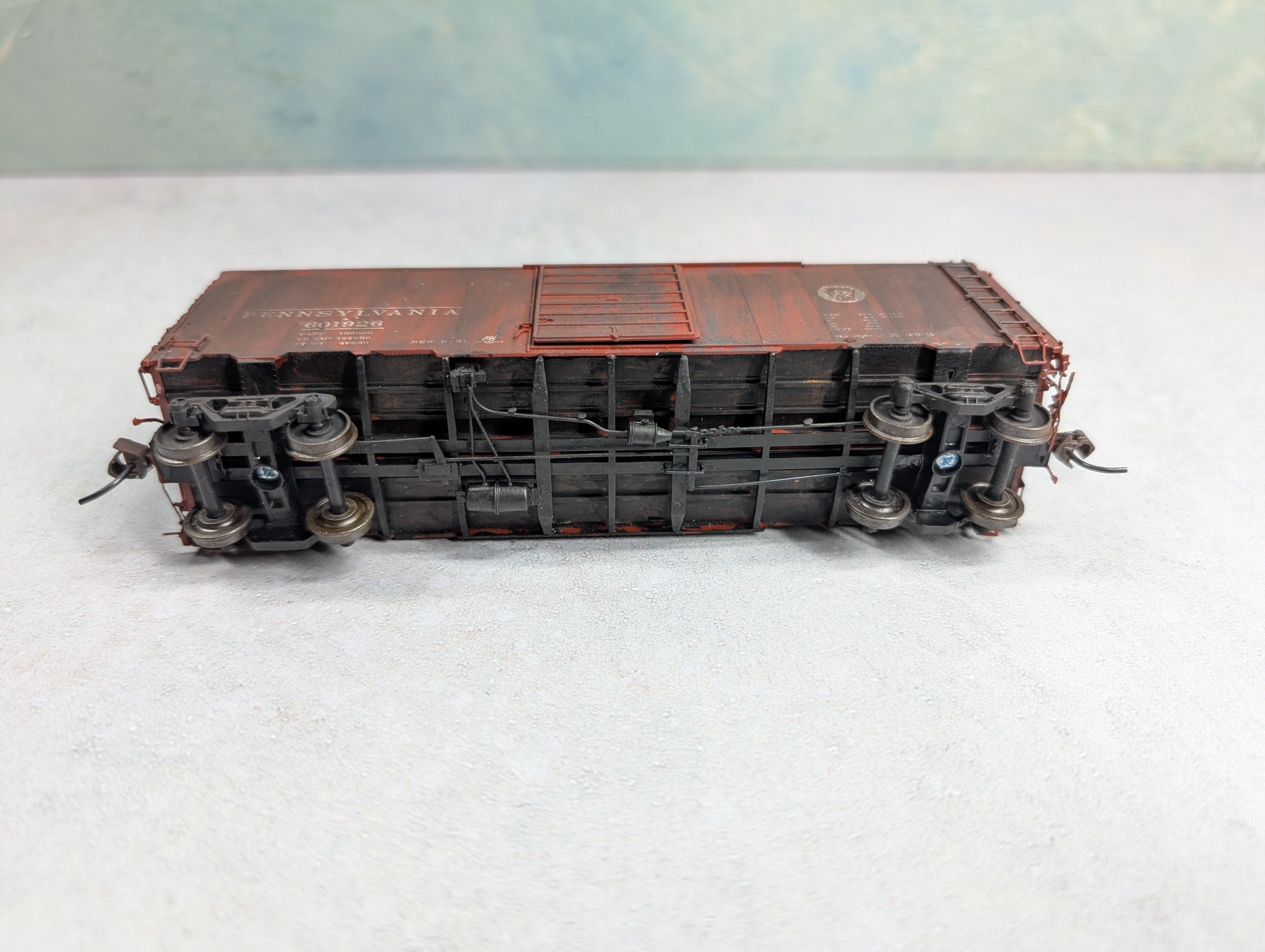 USED Branchline HO Scale Beautifully Weathered AAR 40' Box Car Pennsylvania PRR #601926