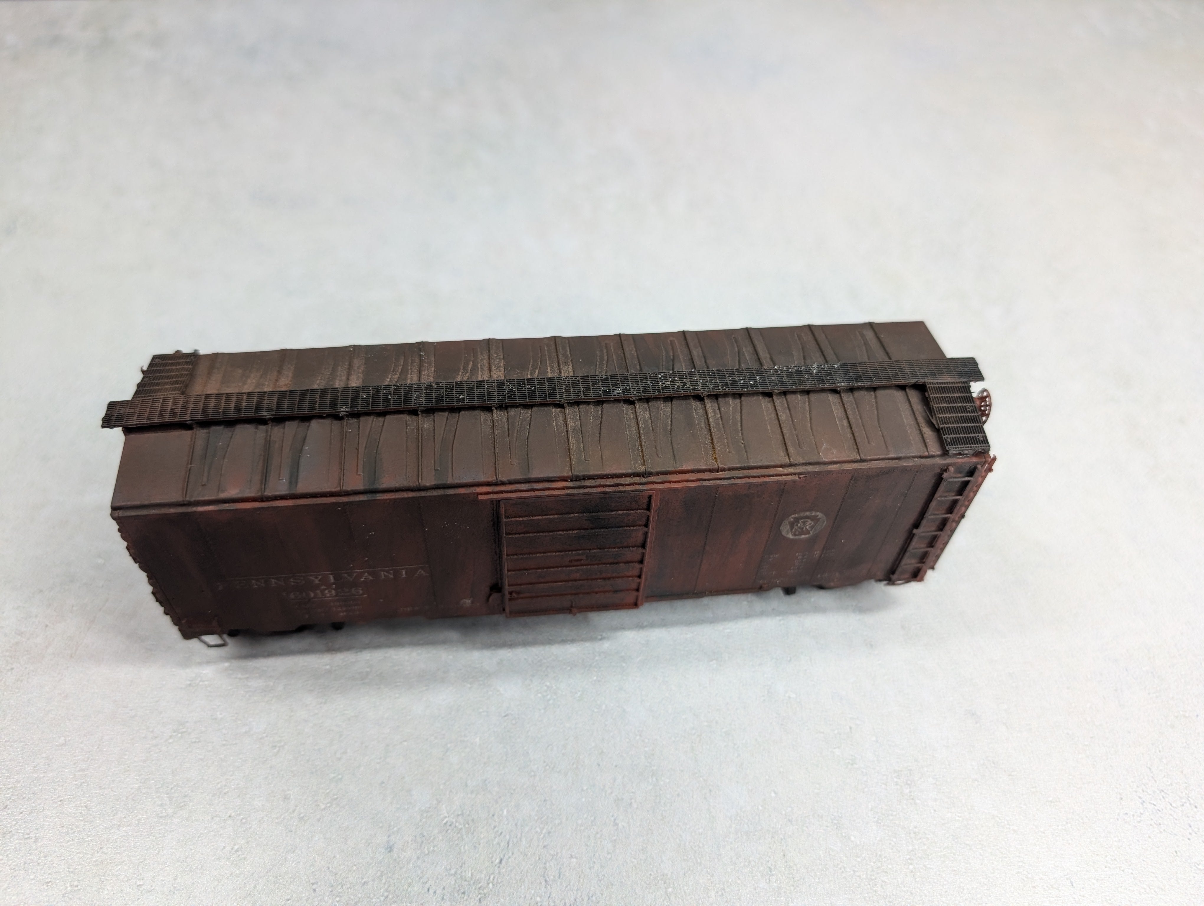 USED Branchline HO Scale Beautifully Weathered AAR 40' Box Car Pennsylvania PRR #601926