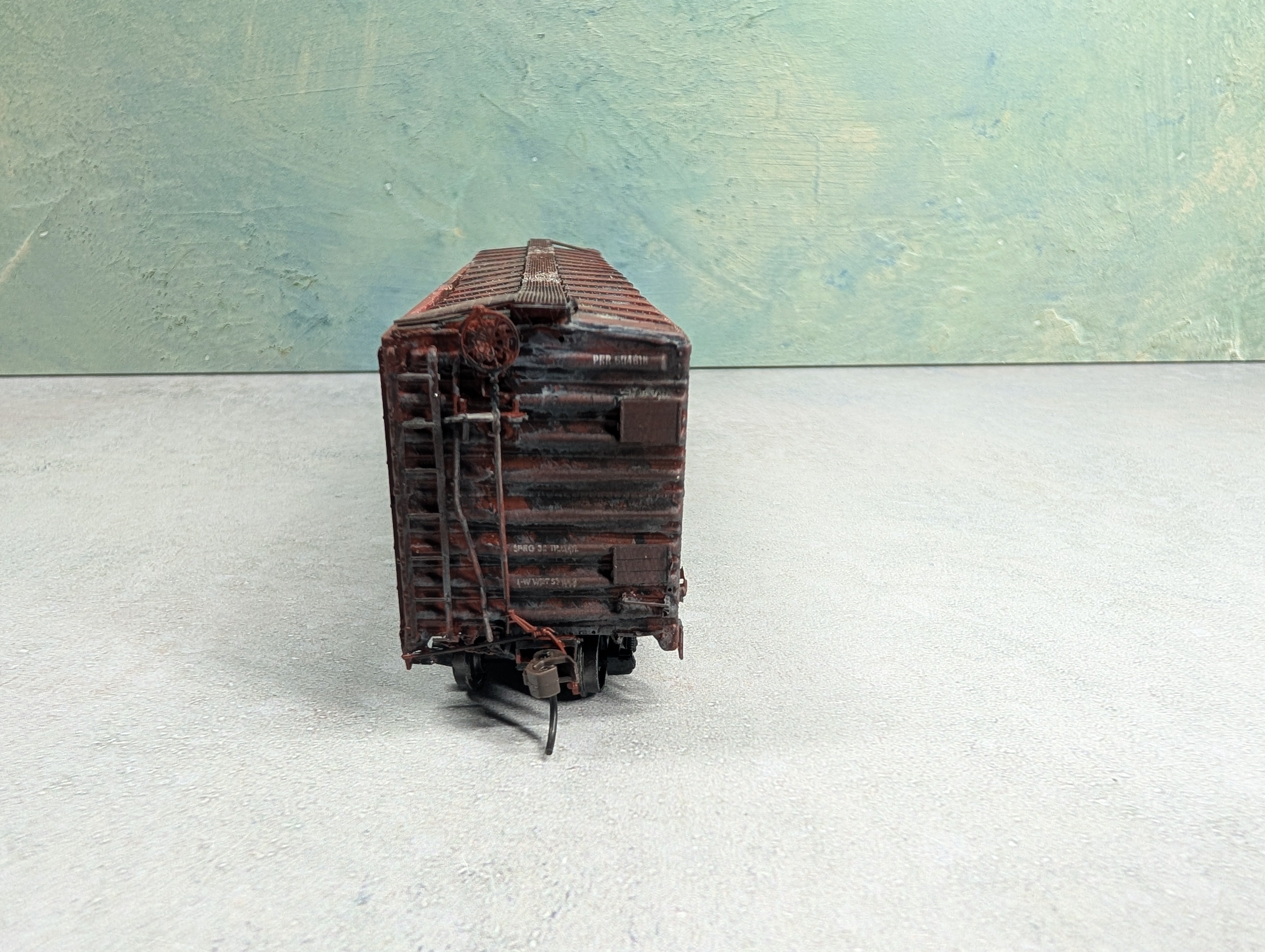 USED Branchline HO Scale Beautifully Weathered SD 50' Box Car Pennsylvania PRR #604618