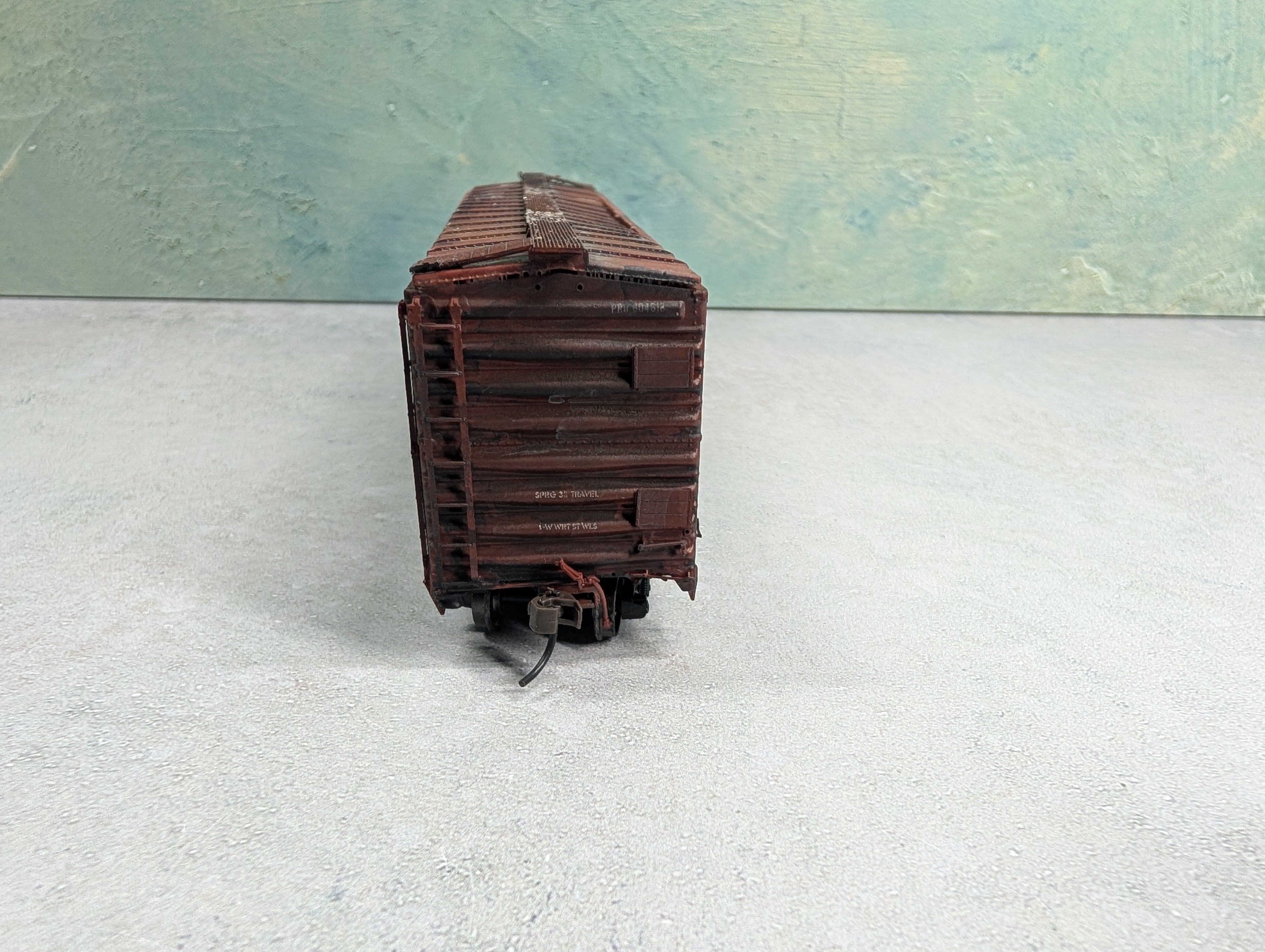 USED Branchline HO Scale Beautifully Weathered SD 50' Box Car Pennsylvania PRR #604618