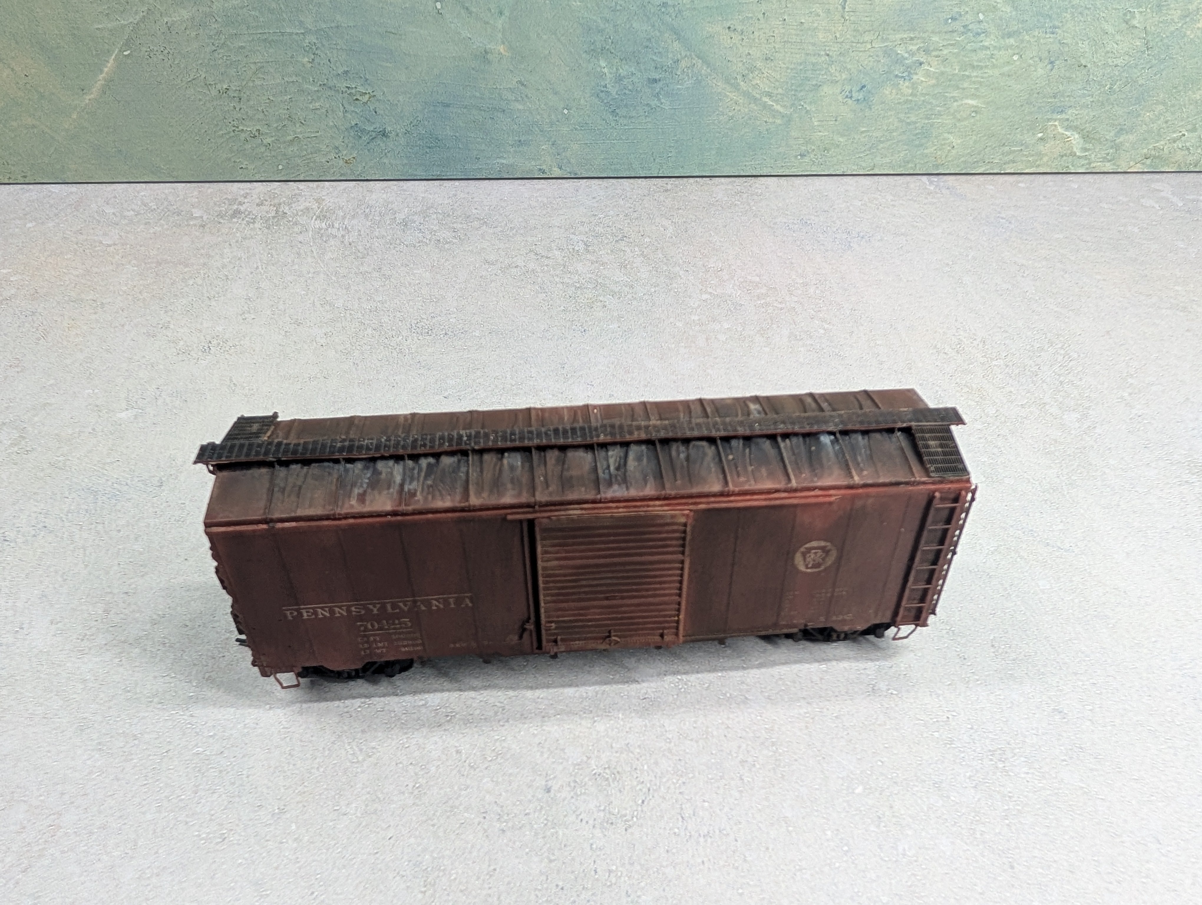 USED Branchline HO Scale Beautifully Weathered AAR 40' Box Car Pennsylvania PRR #70425