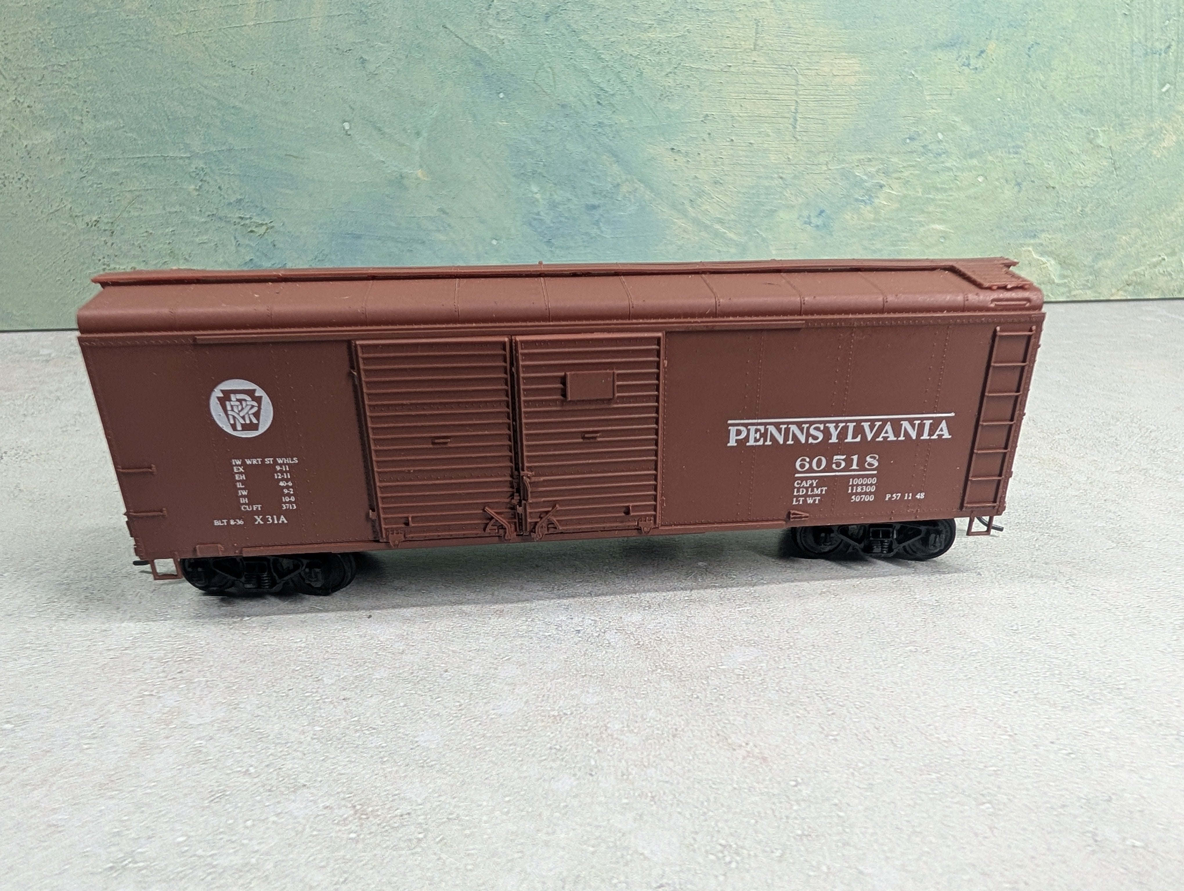 USED Bowser HO Scale Rounded Top 40' Box Car Pennsylvania PRR #60518
