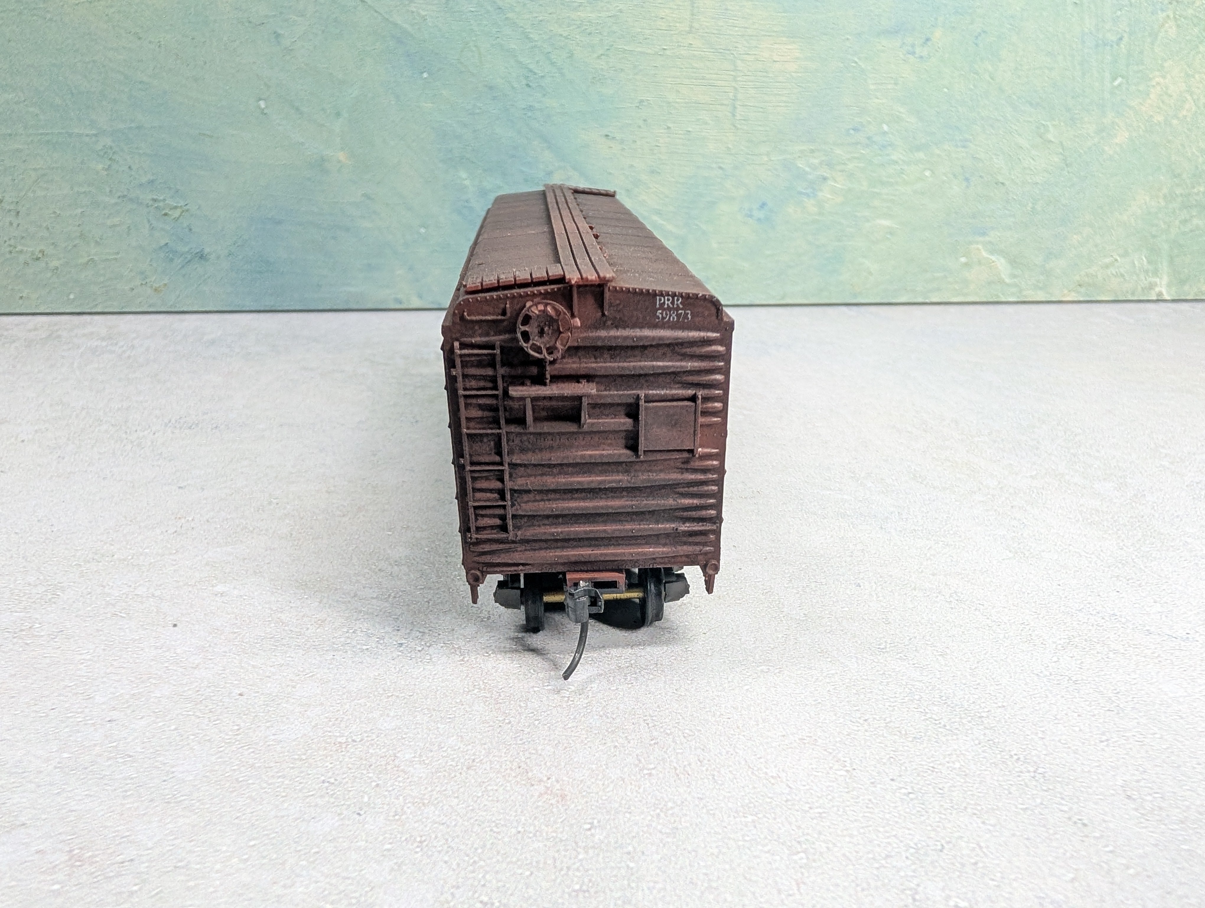 USED Bowser HO Scale Beautifully Weathered Rounded Top 40' Box Car Pennsylvania PRR #59873