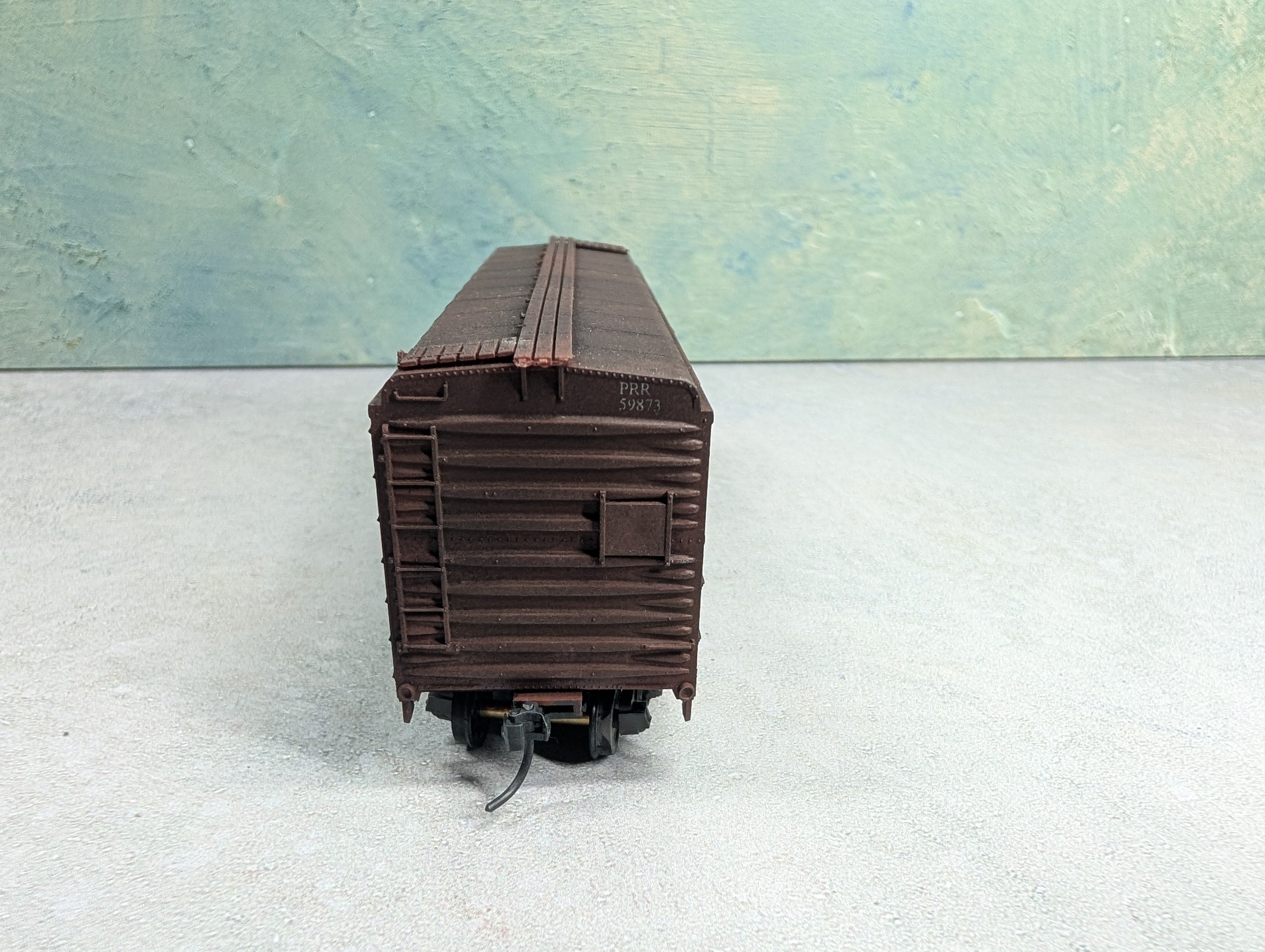 USED Bowser HO Scale Beautifully Weathered Rounded Top 40' Box Car Pennsylvania PRR #59873