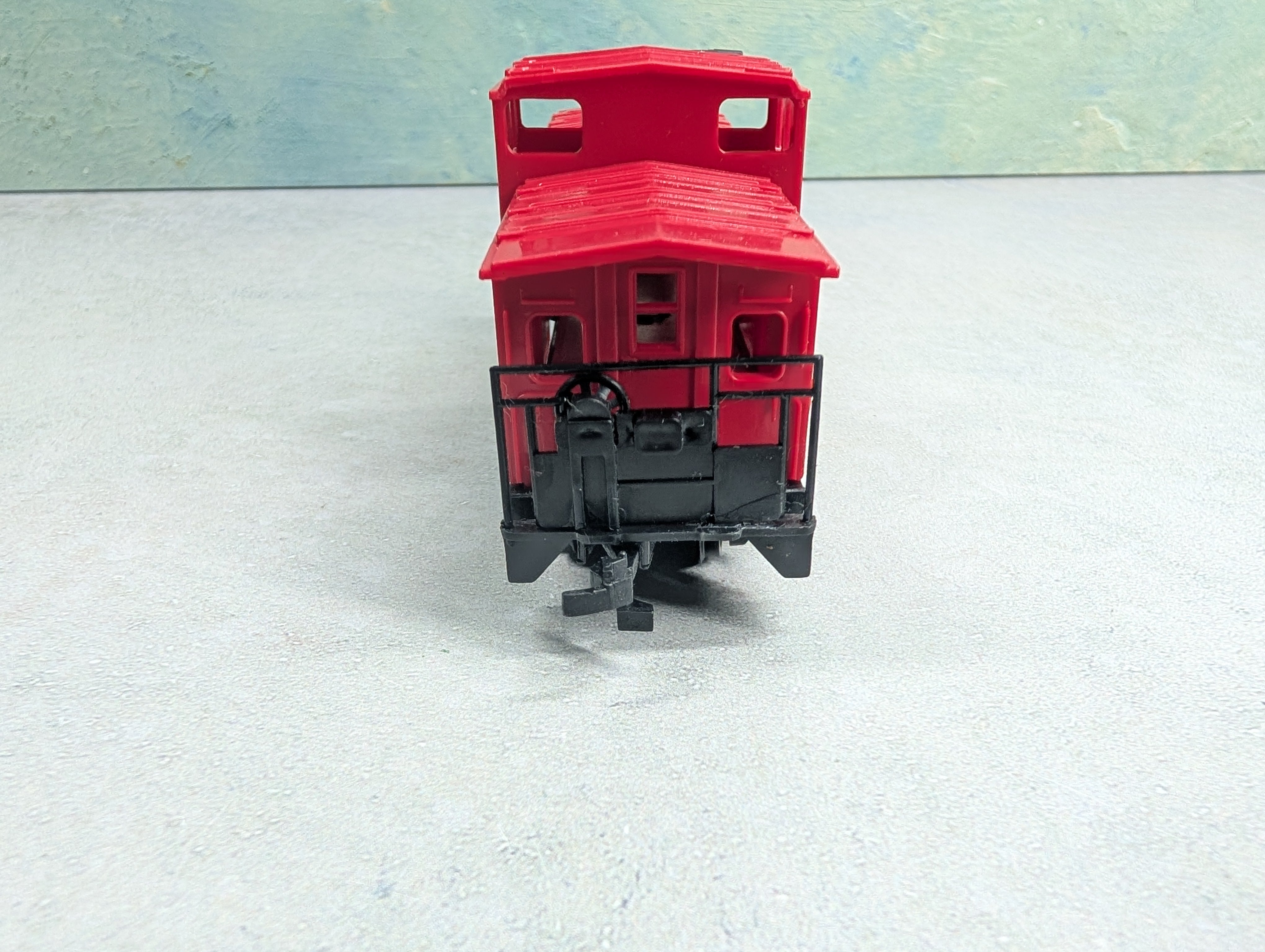 USED Bachmann HO Scale Caboose Santa Fe Red Cupola Version