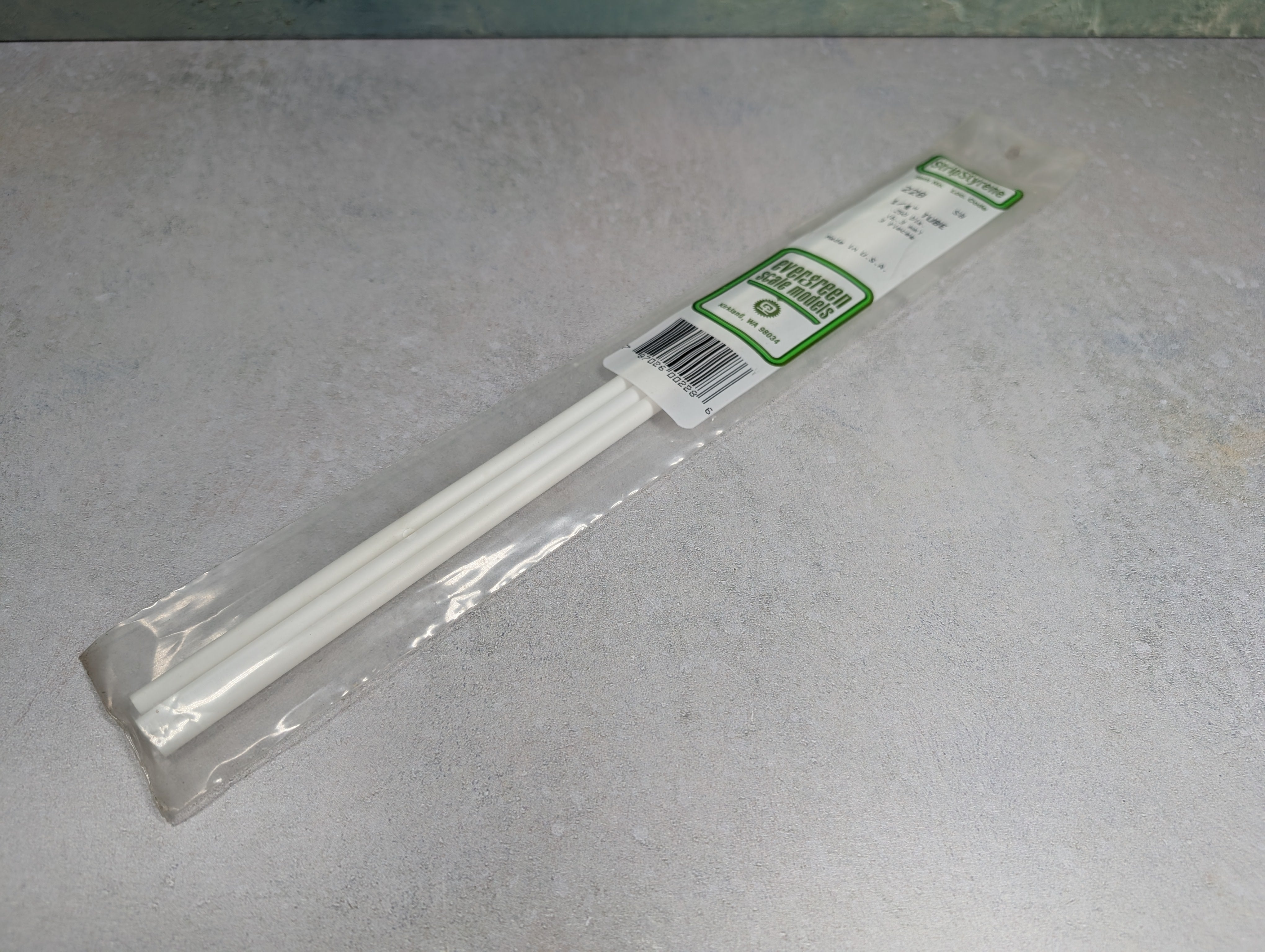 Evergreen Scale Models 228 Multi Scale 1/4" Tube .250 Diameter (3 pcs)