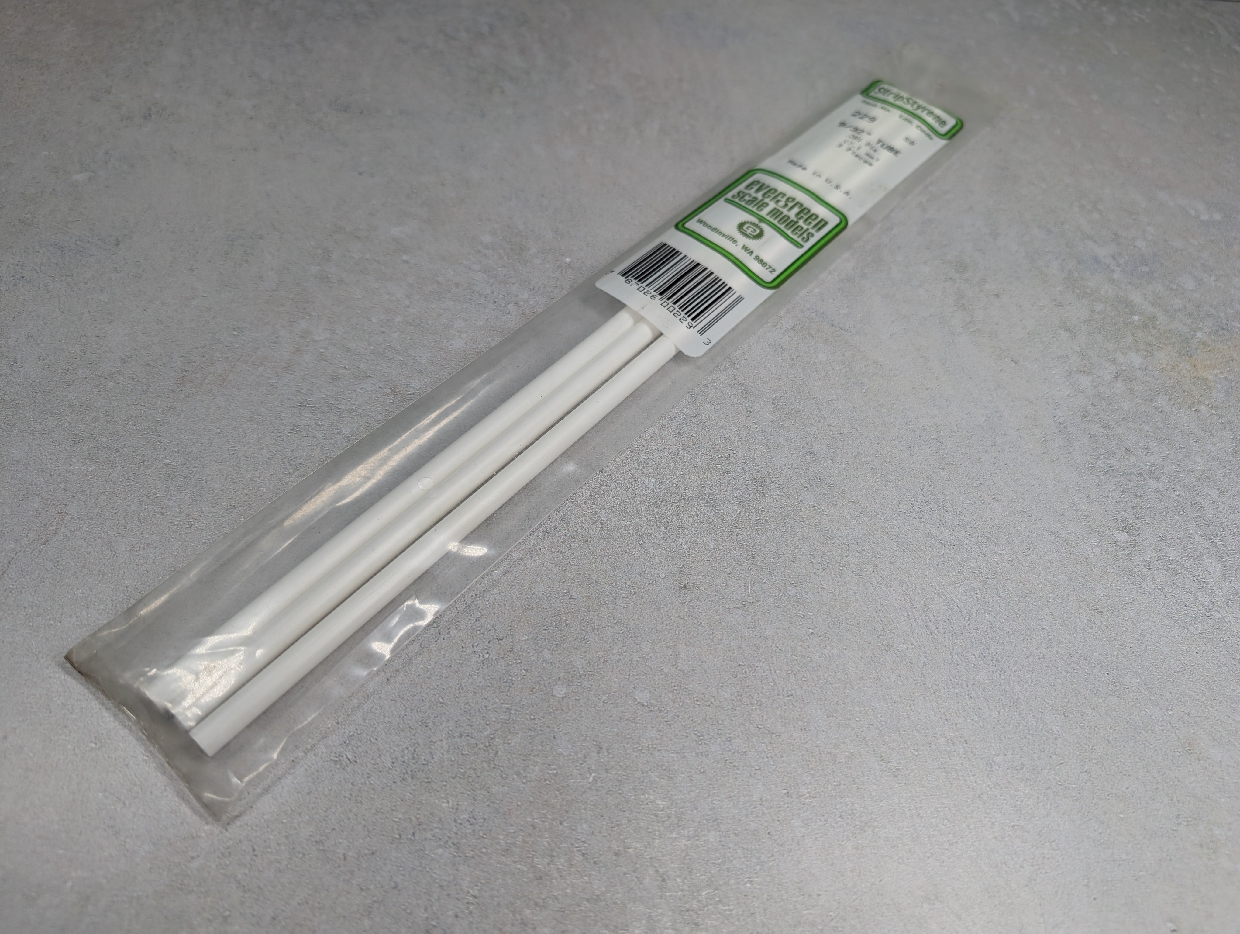 Evergreen Scale Models 229 Multi Scale 9/32" Tube .281 Diameter (3 pcs)