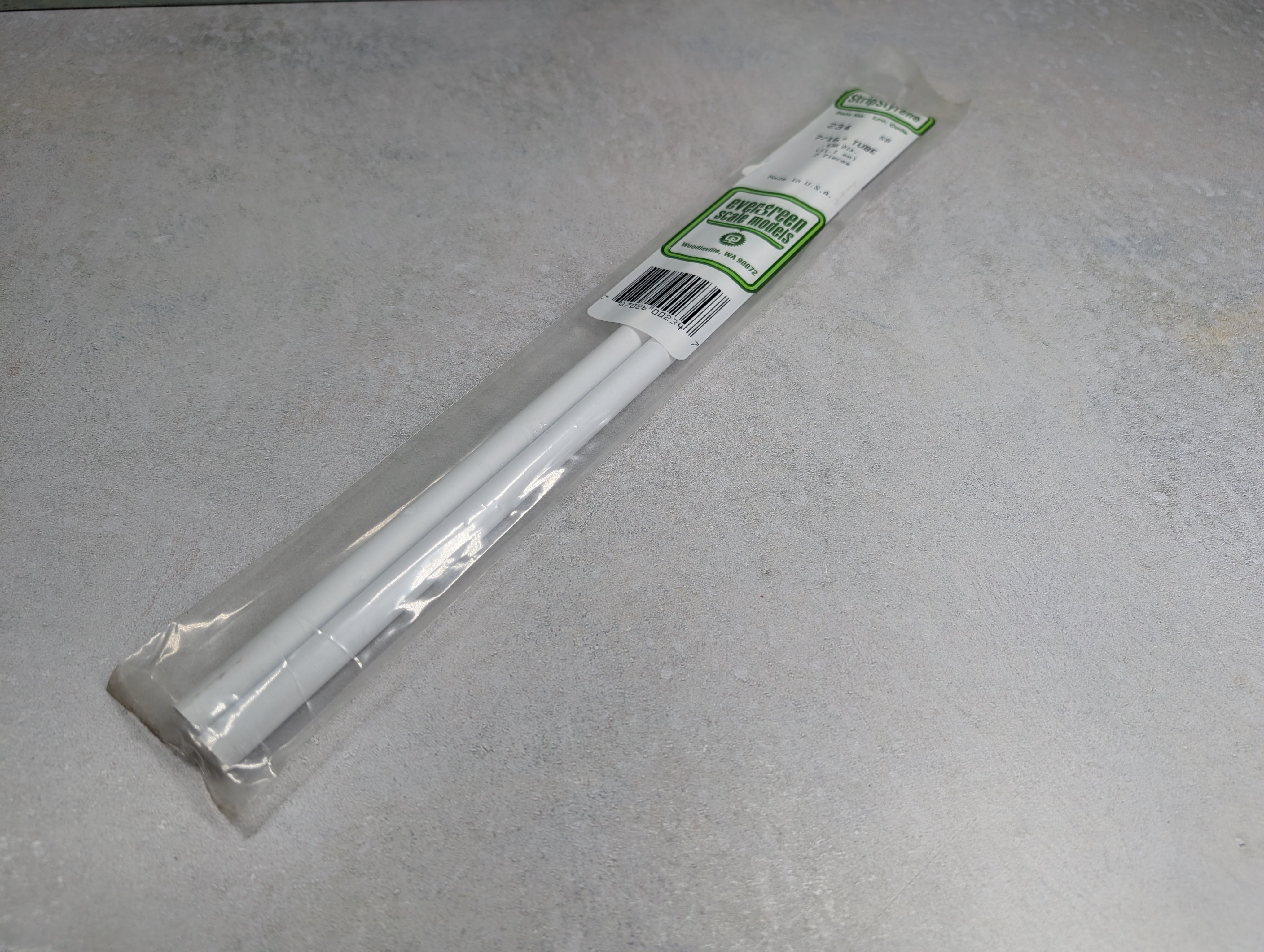 Evergreen Scale Models 234 Multi Scale 7/16" Tube .438 Diameter (2 pcs)