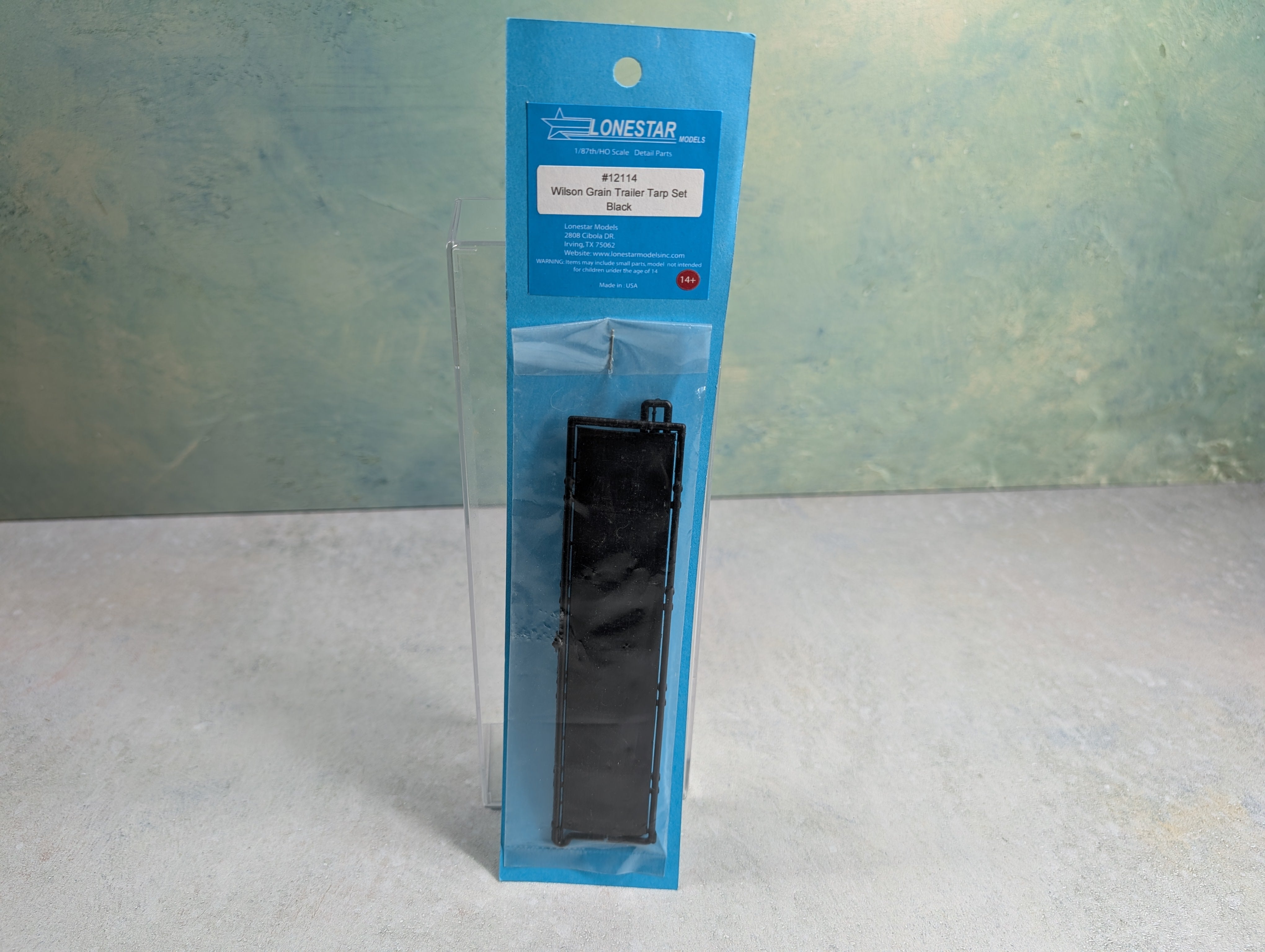 Lonestar Models 12114 HO Scale Wilson Grain Trailer Tarp Set Black