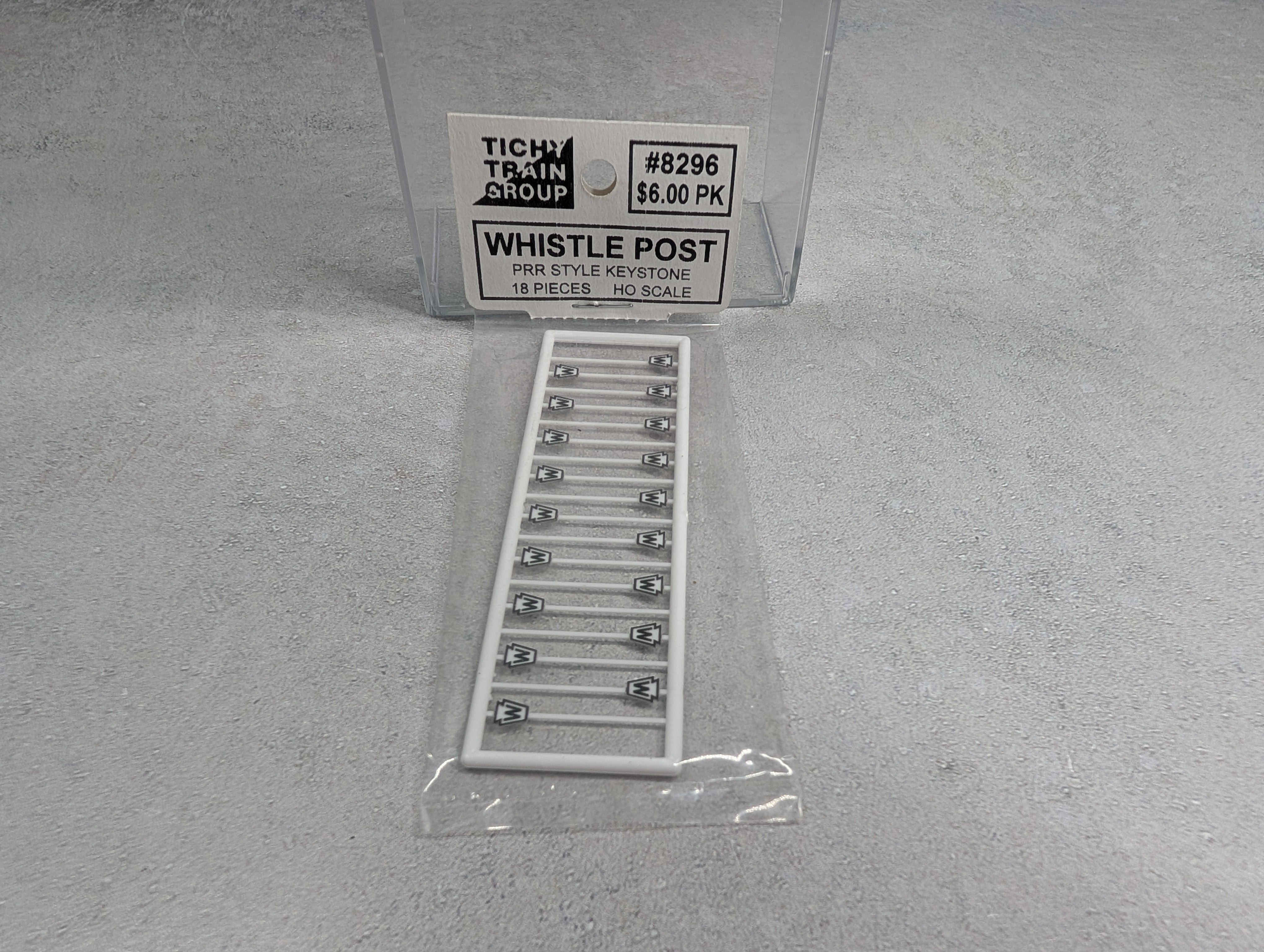 Tichy Train Group 8296 HO Scale Whistle Post PRR Style Keystone Posts (18 pcs)