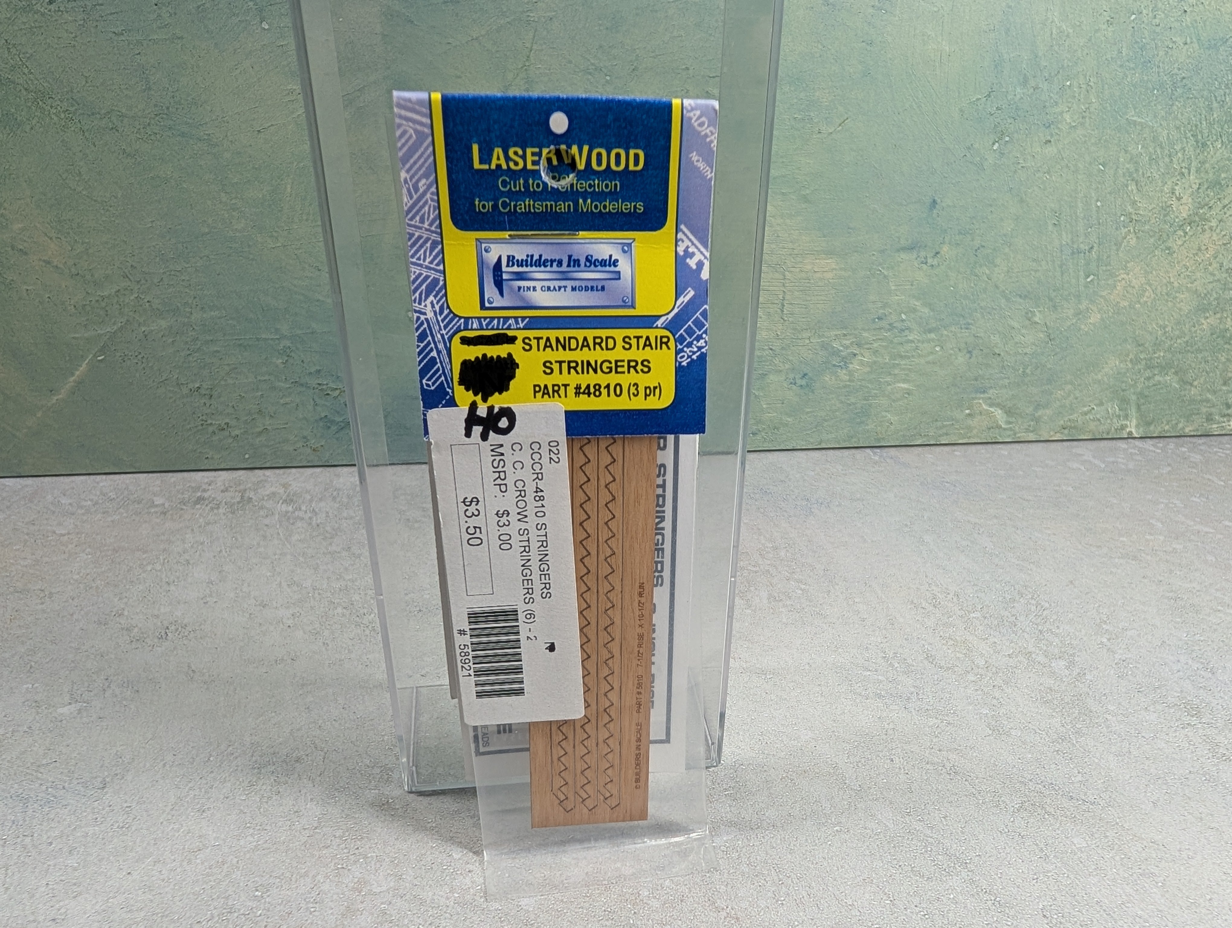 Laserwood 5810 HO Scale Standard Stair Stringers