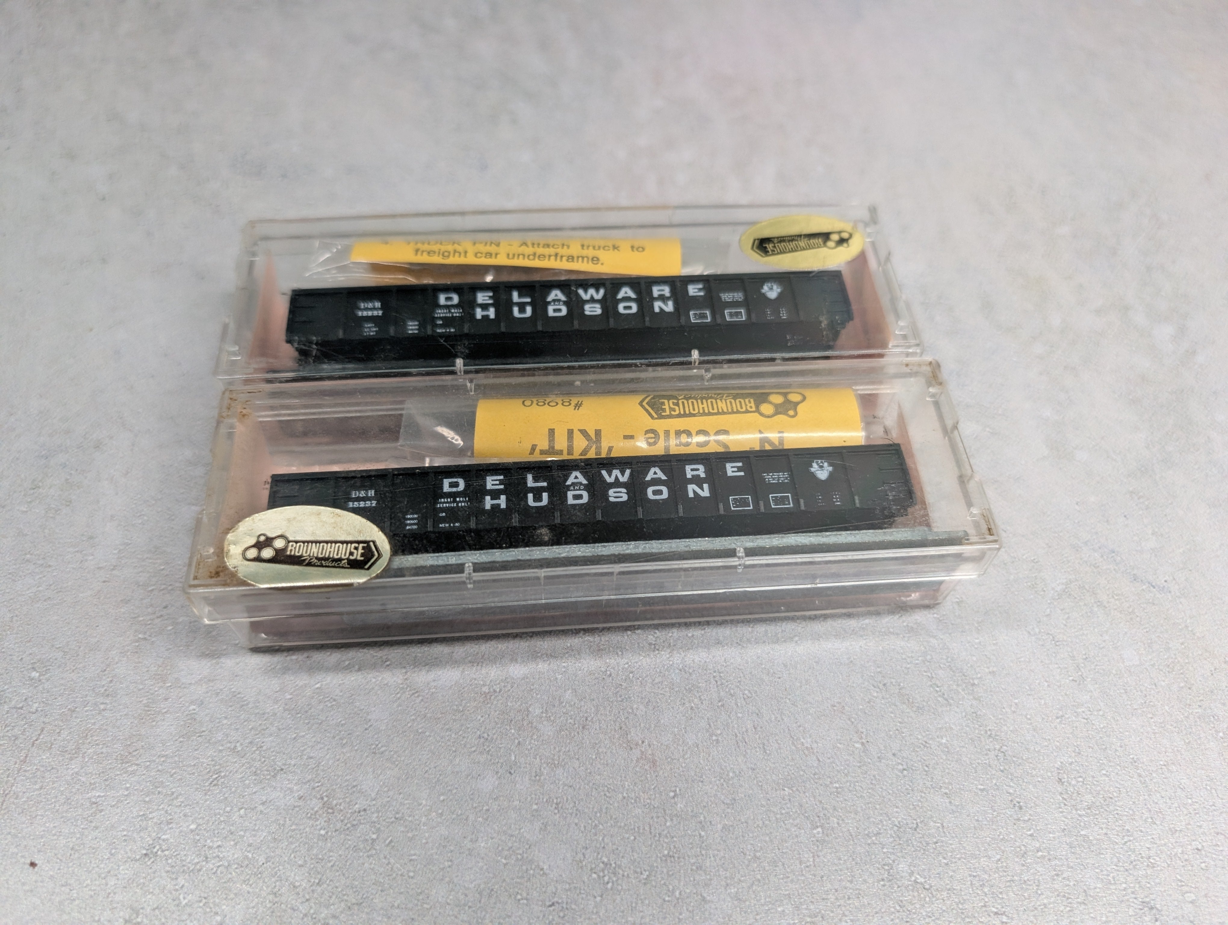 USED Roundhouse 8412 N Scale Lot of 50' Gondolas Delaware and Hudson D&H #15237 KIT (2 pcs)