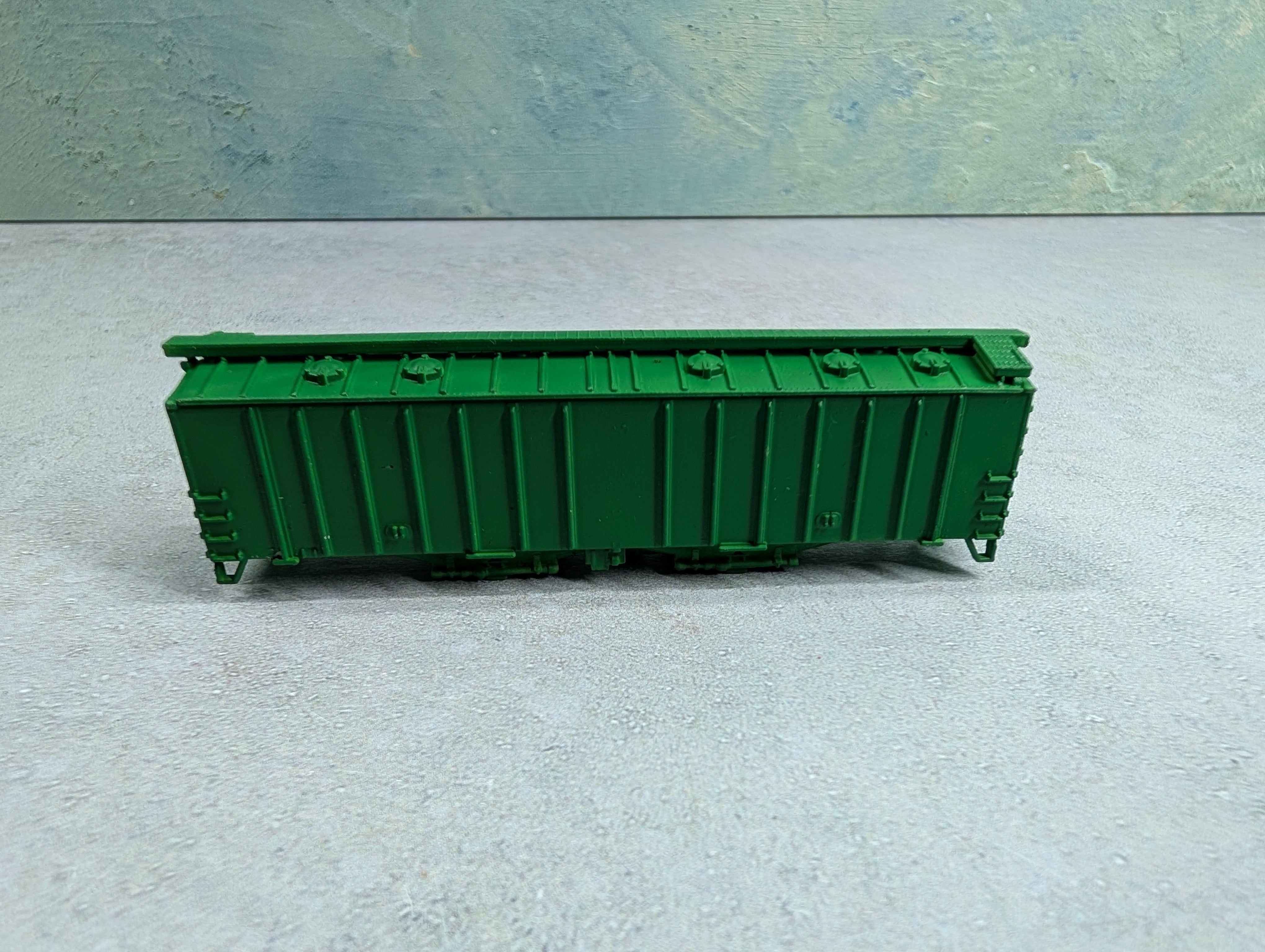 USED Delaware Valley Freight Car N Scale 50' 4180 Airslide Hopper Undecorated Green