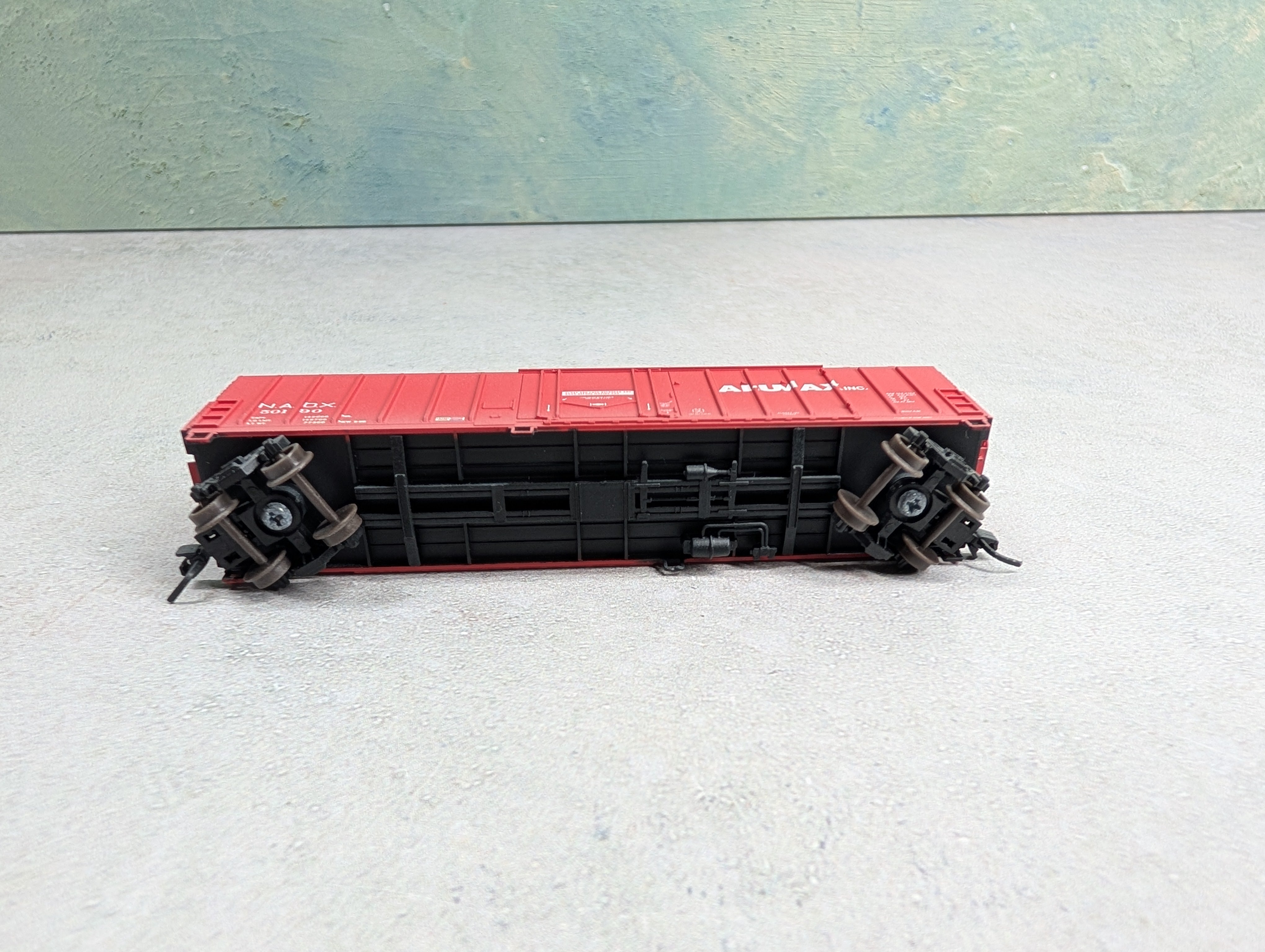 USED Athearn 11179 N Scale 50' NACC Box Car Alumax NADX #50190 Light Weathering