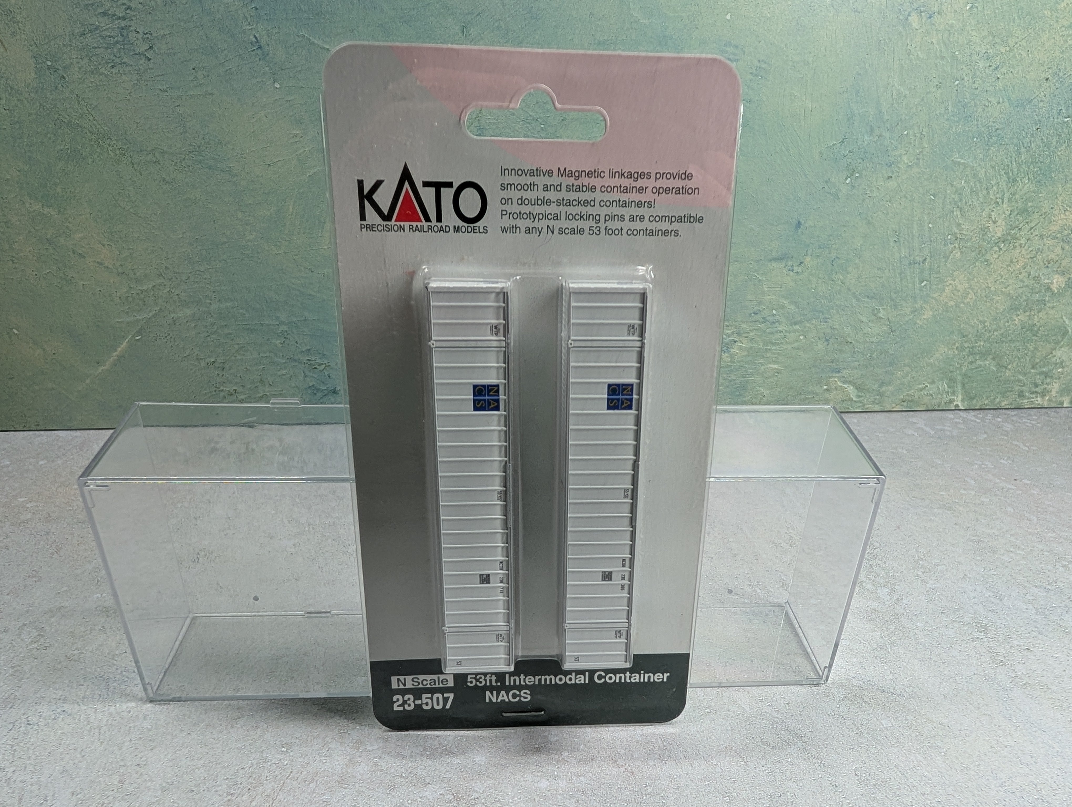 KATO 23-507 N Scale 53' Intermodal Container NACS (2 pcs)
